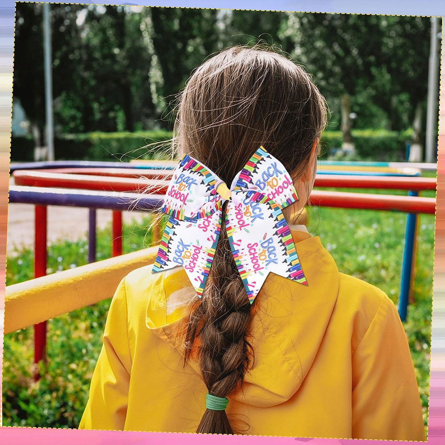 School Bows for Girls Teacher, School Hair Accessories School Bows Ribbon for Girls Teacher Hair Accessories, Fashionable Girls Accessories - Durable Alligator Clips for Back to School Styling