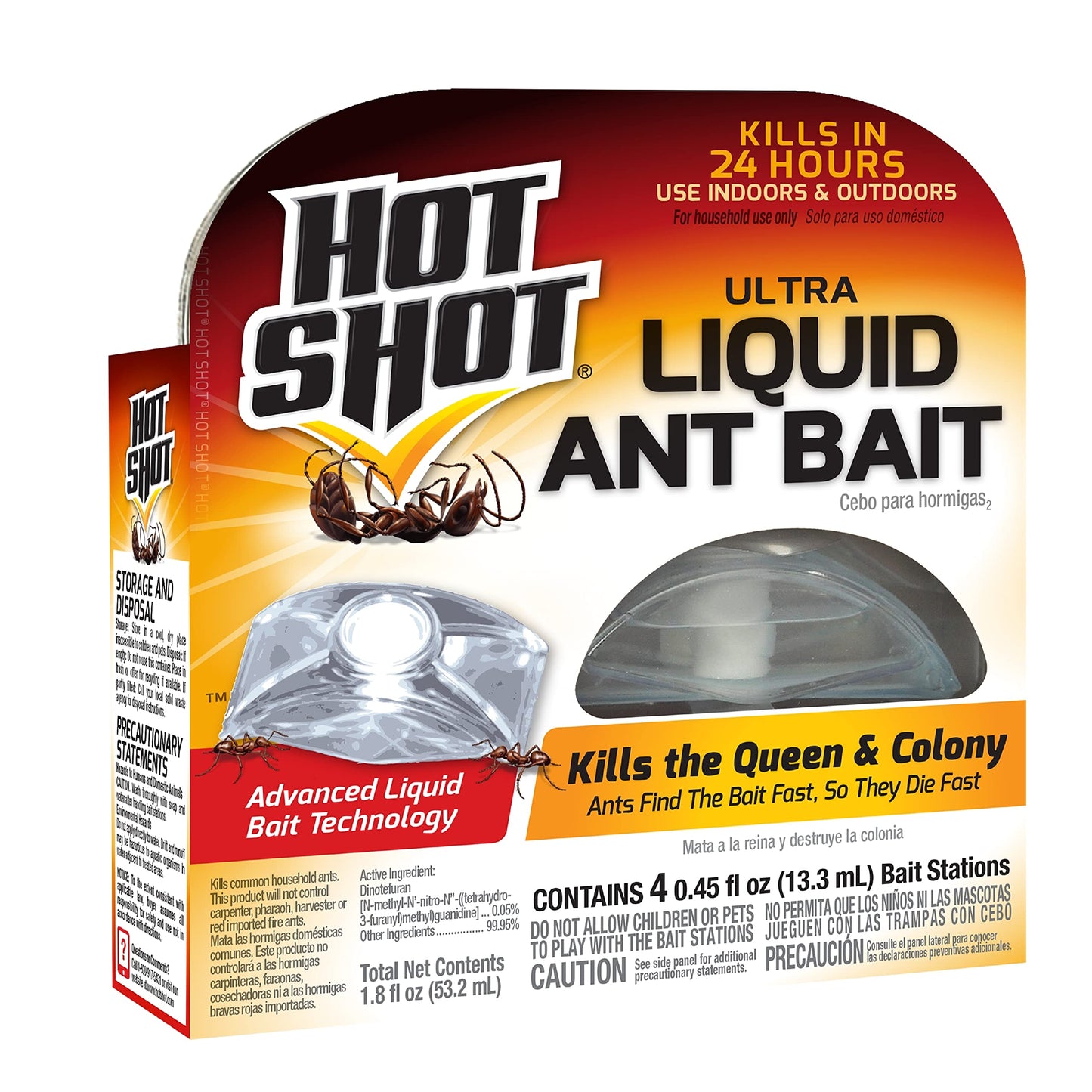 Hot Shot Ultra Liquid Ant Bait, 4 Count, 1 Pack