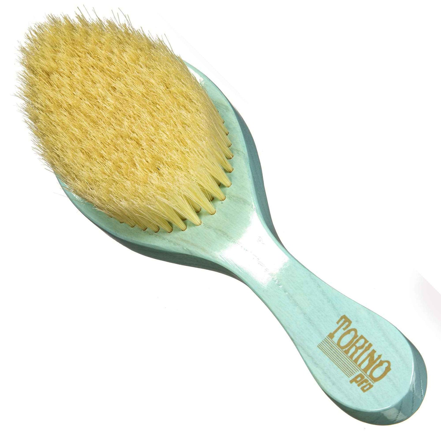 TORINO PRO WAVE BRUSHES BY BRUSH KING Soft Curved Hair Brush #1950 - Extra Long Boar Bristles - 360 Waves, Wavy Hair, Men