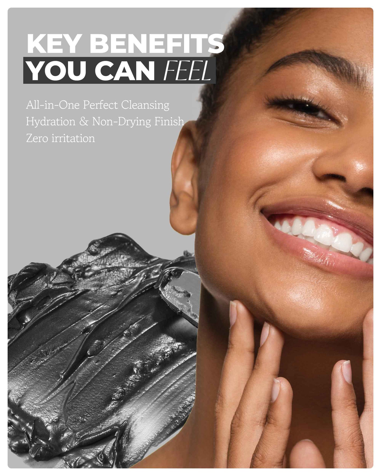 HEEDA Charcoal Cleansing Balm, All in One Nourishing, Hydrating Makeup Melting Remover for Dry & Sensitive Skin, Korean Beauty Face Wash Cleanser 3.38 fl.oz