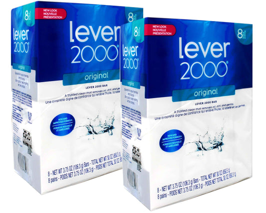 Lever 2000 Original Refreshing Bar Soap, Perfectly Fresh 3.75 oz, 8 Each (Pack of 2)
