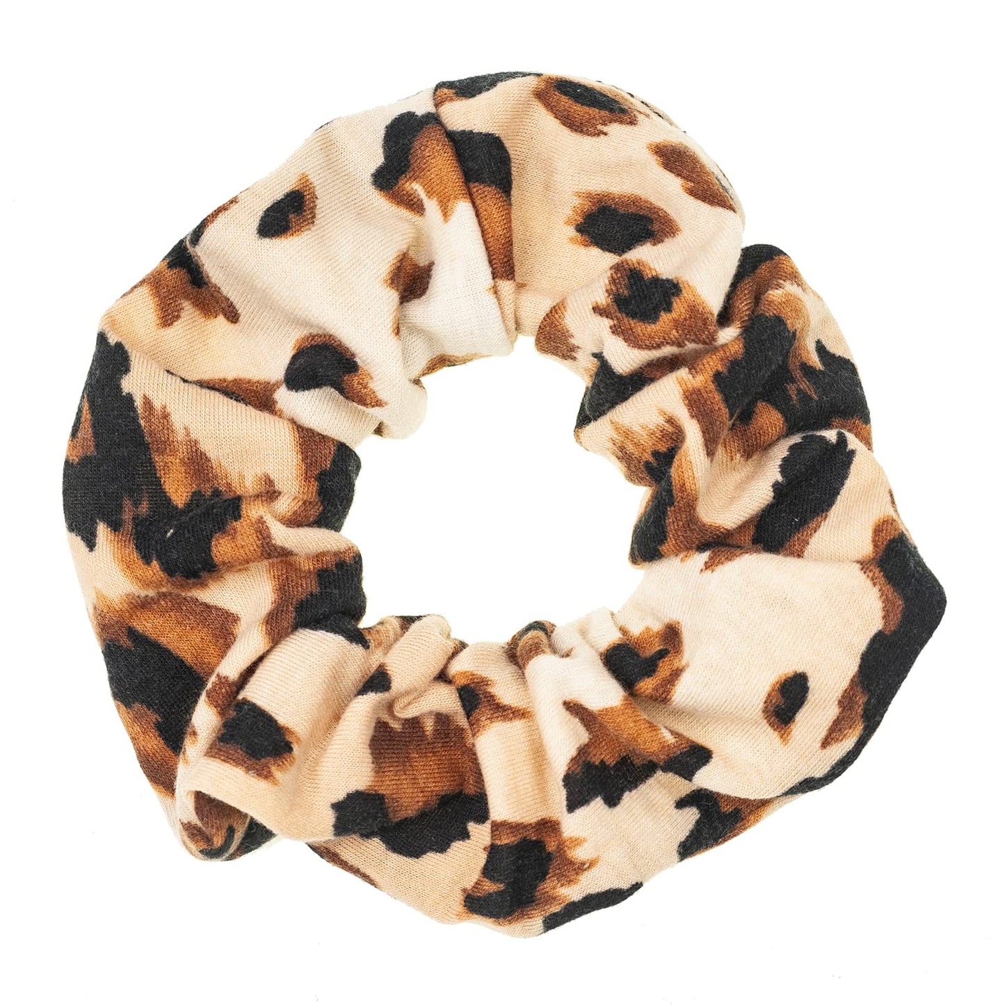 Leopard Print Scrunchies Set - 6PCS Bandana Hair Ties for Women (Assorted Prints)