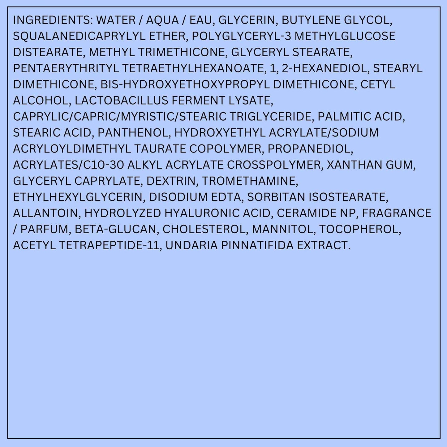 LANEIGE Water Bank Blue Hyaluronic Cream Moisturizer Refill: Hydrating Korean Face Cream with Squalane & Ceramide for Skin Barrier Support, Dermatologist-Tested