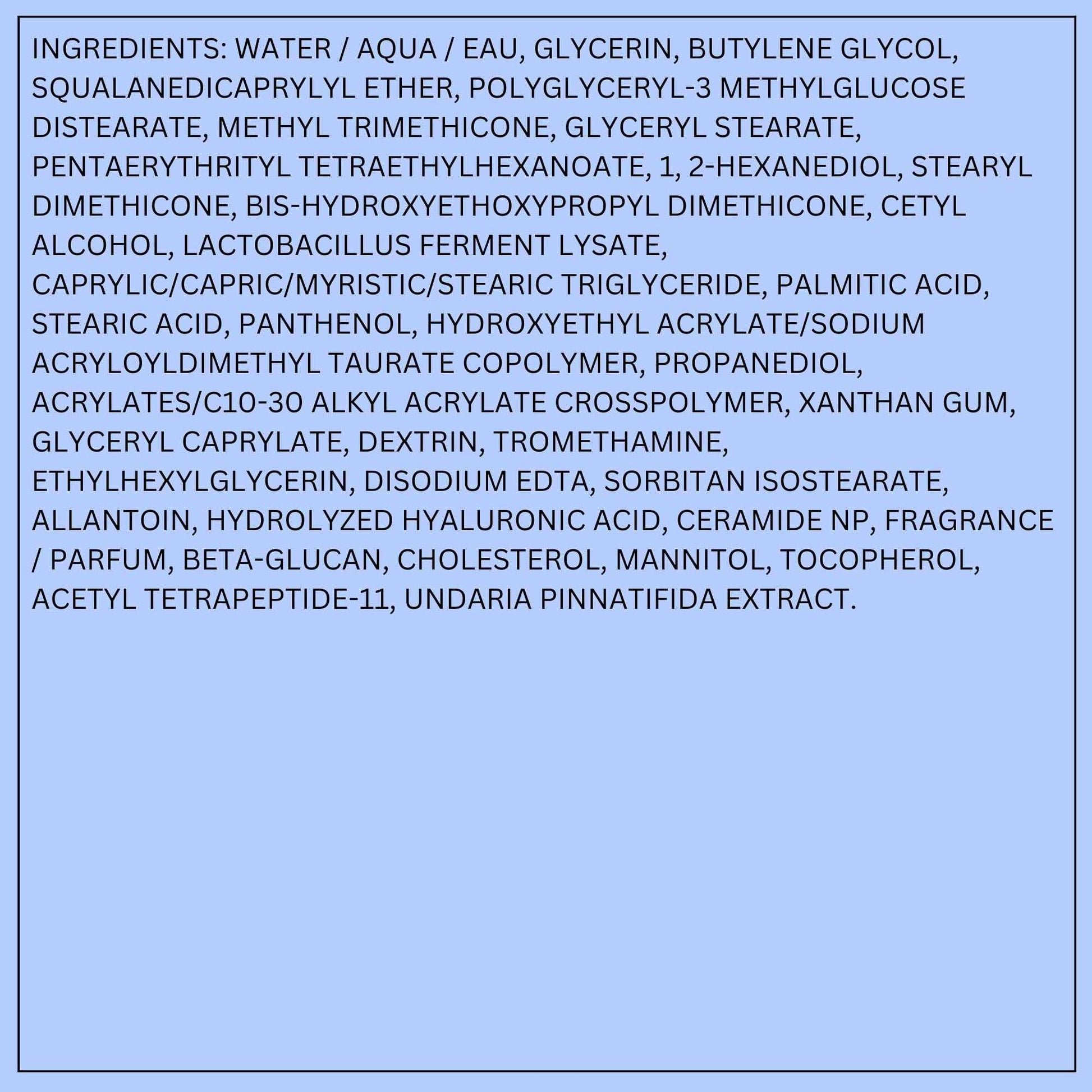 LANEIGE Water Bank Blue Hyaluronic Cream Moisturizer Refill: Hydrating Korean Face Cream with Squalane & Ceramide for Skin Barrier Support, Dermatologist-Tested