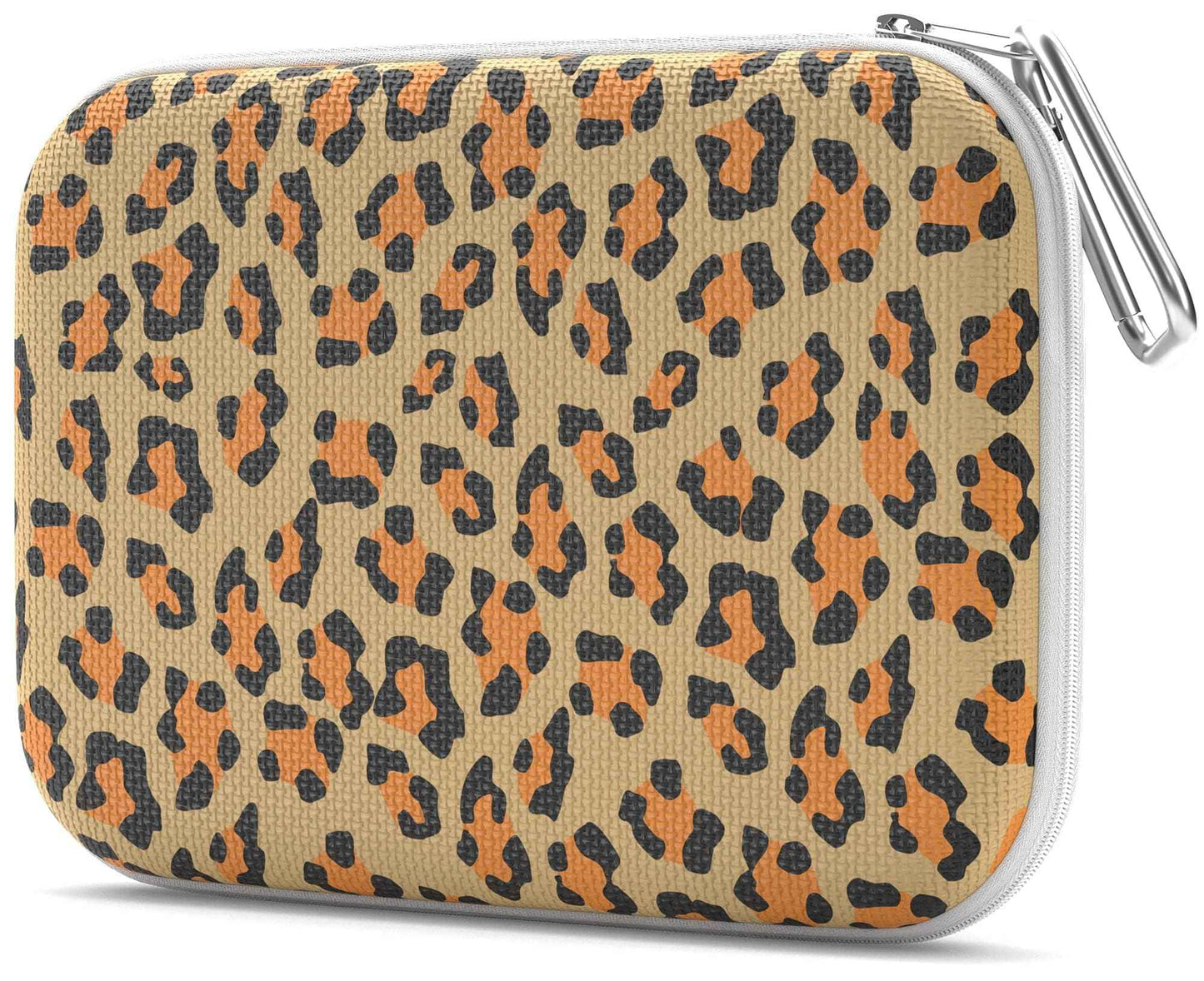 OPTIPAK Slim Multipurpose Purse Pouch | Neoprene Makeup Bag with Zipper Pouch & Carabiner Keychain | Portable Travel Cosmetic Bag, Women’s Travel Makeup Tote (Pack of 1)