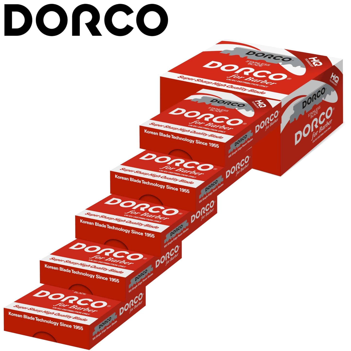 The Shave Factory Straight Edge Razor Kit (USA / 300 Dorco Single Edge Razor Blades Red)