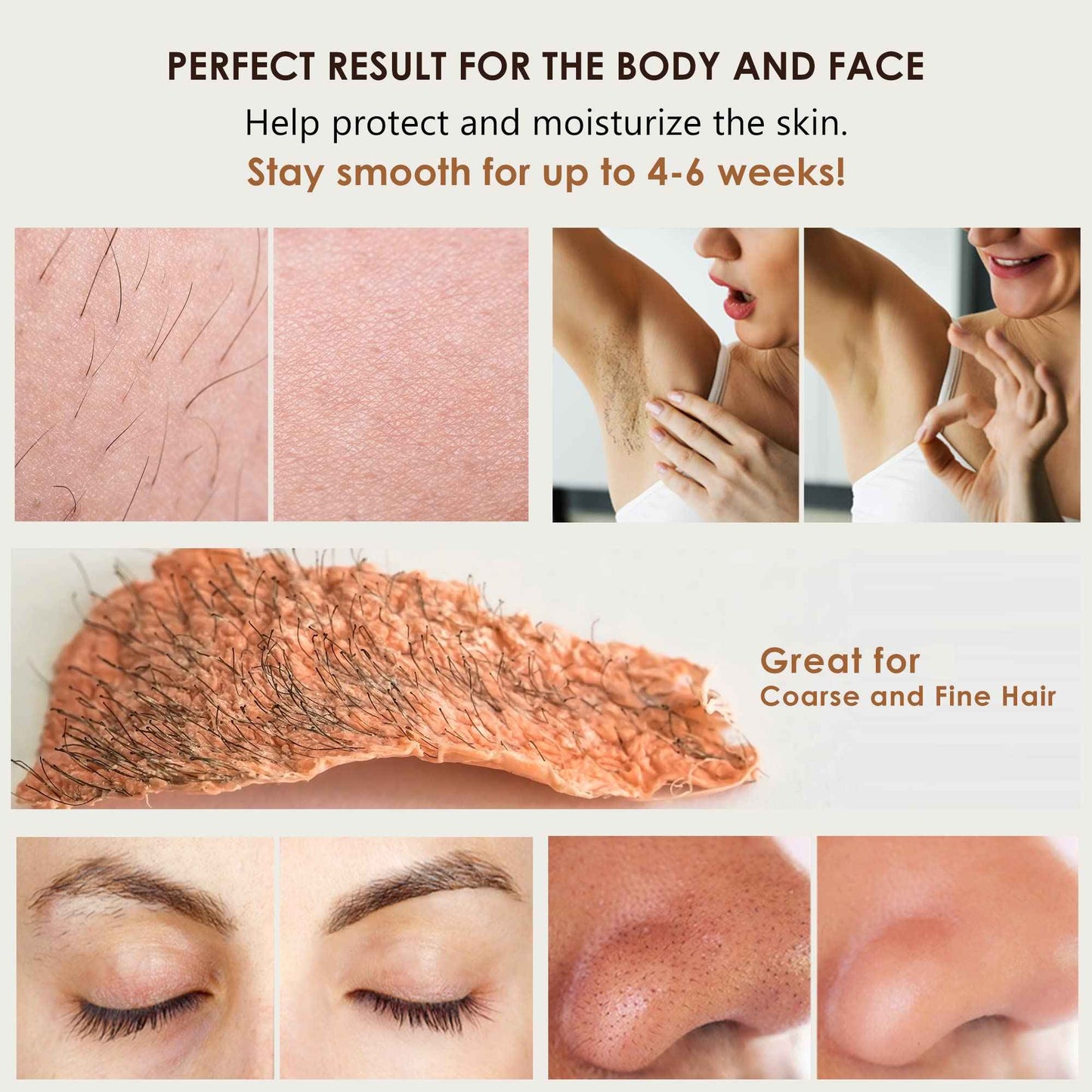 DELEXI Premium Waxing Kit for Sensitive Skin – Painless Hard Wax Beads, Safe Wax Warmer, Pre/Post Care Spray, Salon-Grade Results at Home for Face, Bikini, Brazilian & Full Body