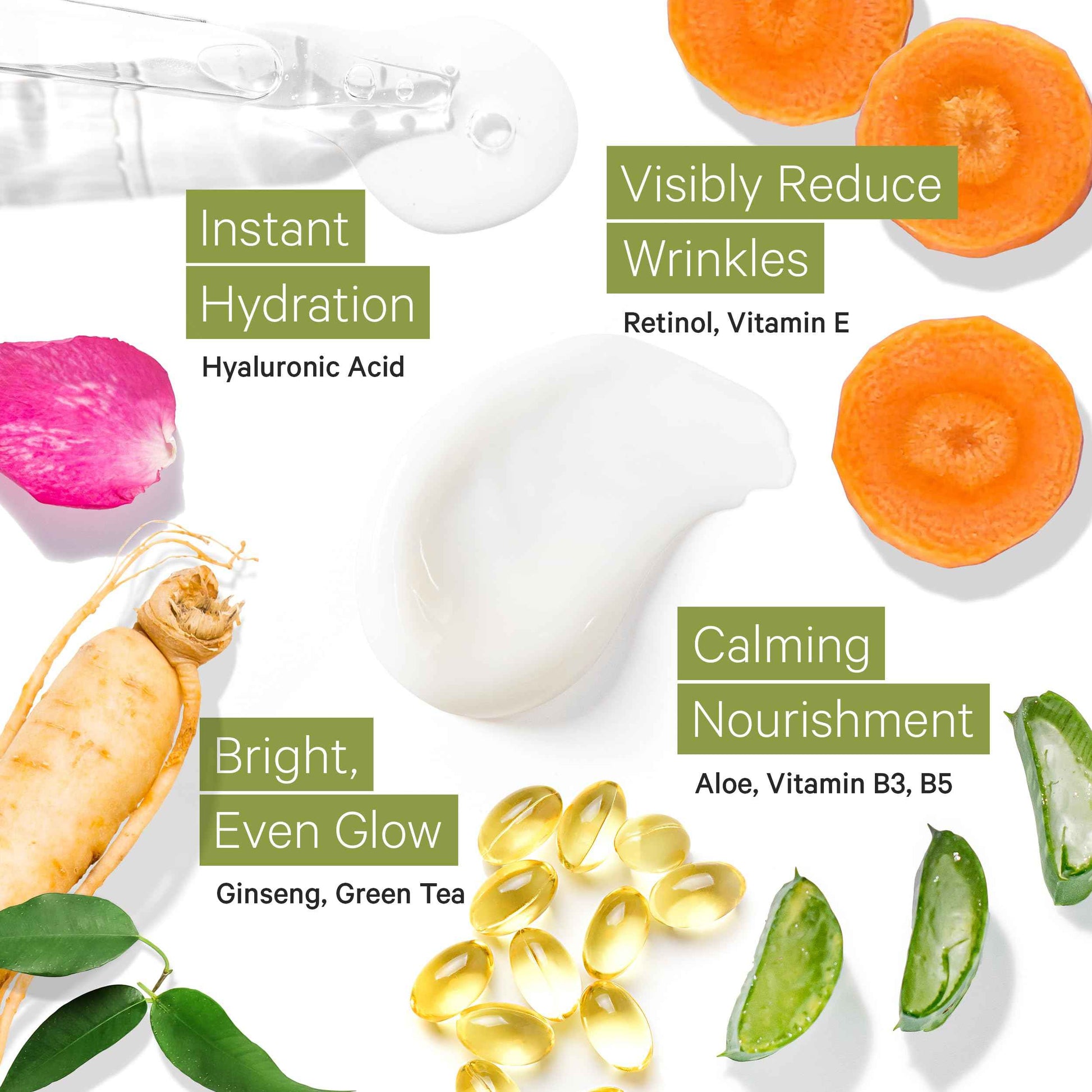 Tree to Tub Retinol Anti Aging Face Moisturizer for Dry & Sensitive Skin - Anti Wrinkle Hyaluronic Acid Facial Moisturizer, Vitamin A & E Night Cream for Women & Men w/Organic Aloe 2 Pack