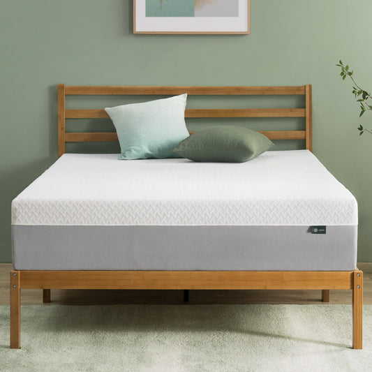 ZINUS 10 Inch Green Tea Essential Memory Foam Mattress [New Version], Full, Fiberglass Free, Medium Feel, Breathable Airflow Memory Foam, Certified Safe Foams & Fabric, Mattress in A Box