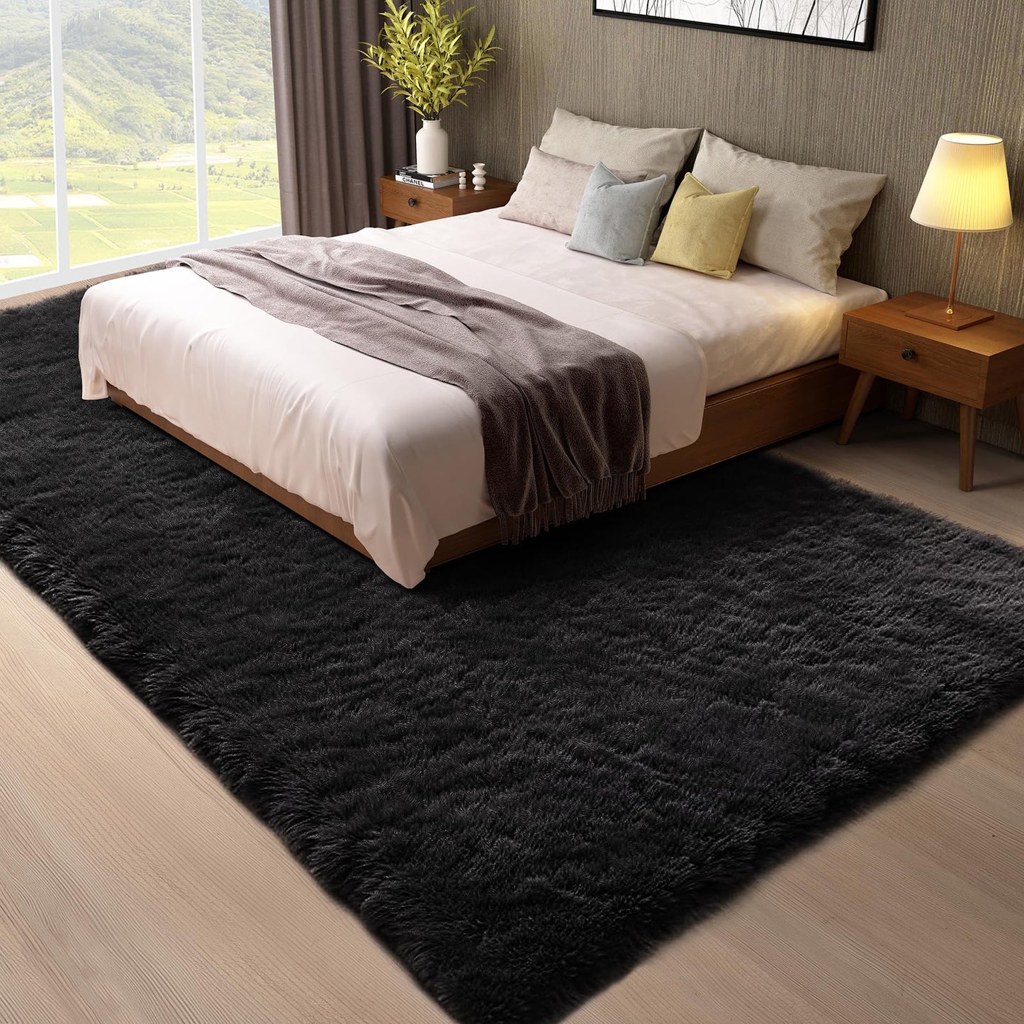 Ophanie 7.9×10 Black Rug