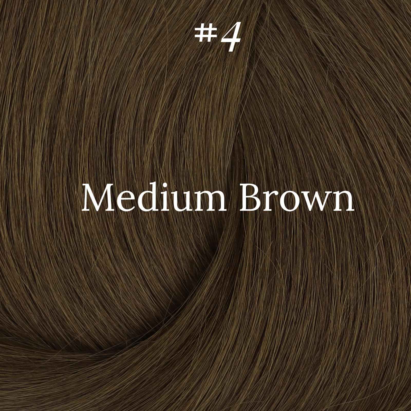 Fshine Invisible Wire Hair Extensions Dark Brown Hair Extensions Real Human Hair 12 Inch One Piece Natural Human Hair Color 4 Clip ins Extensions 70G