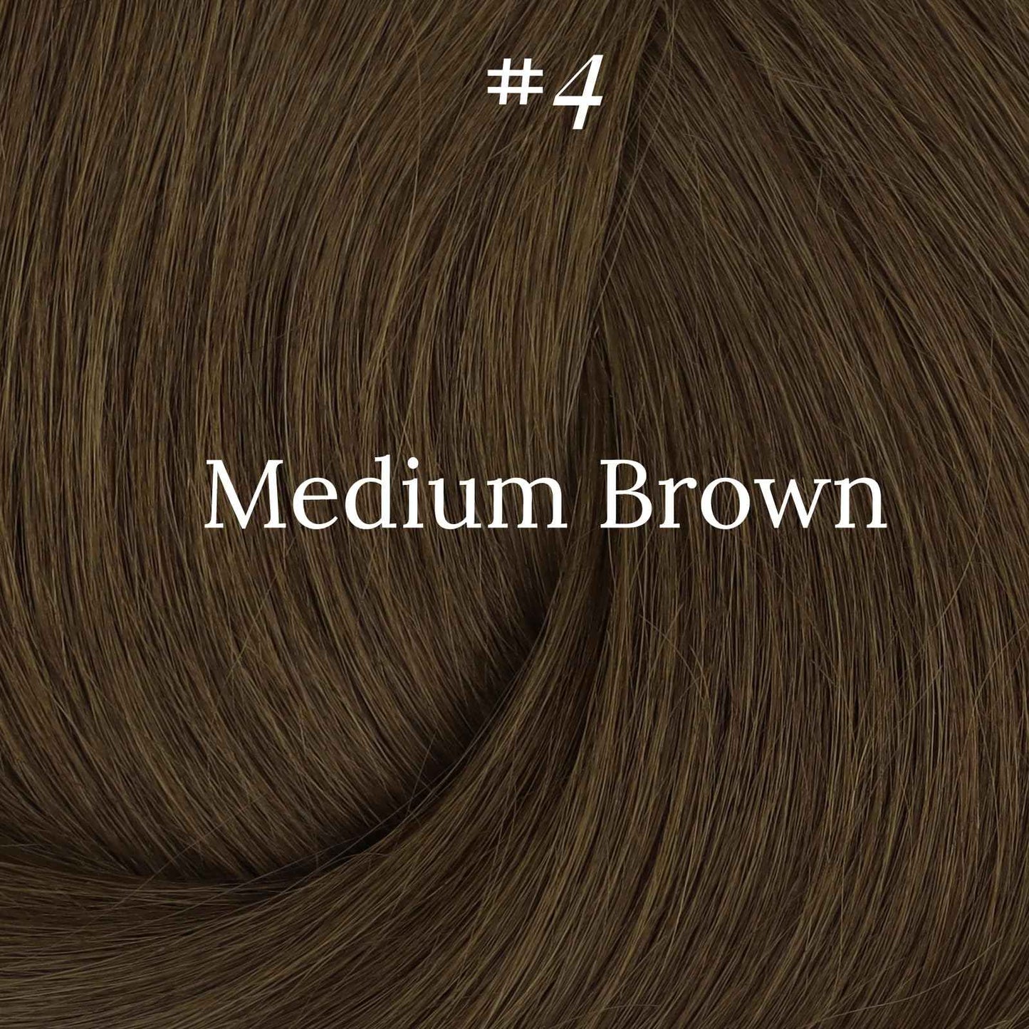 Fshine Invisible Wire Hair Extensions Real Human Hair Medium Brown 10 Inch Short Straight Remy Human Hair Natural Layered Hairpiece with Transparent Fish Line 50 Grams