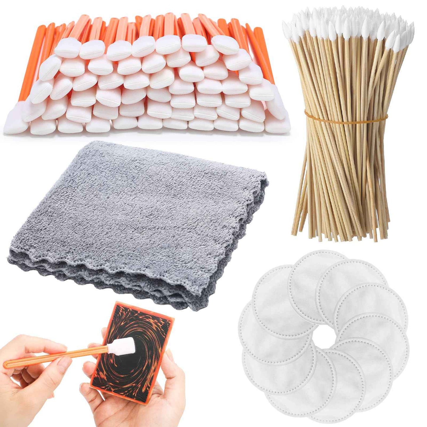 Dansib 603 Pcs Trading Card Care Cleaning Kit Grading Sports Card Cleaning Tool Accessory Kit for TCG Scratch Repair Surface Care