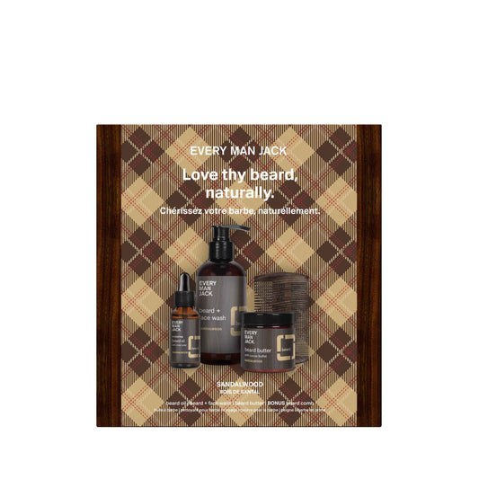 EVERY MAN JACK Sandalwood Beard Kit, 1 EA