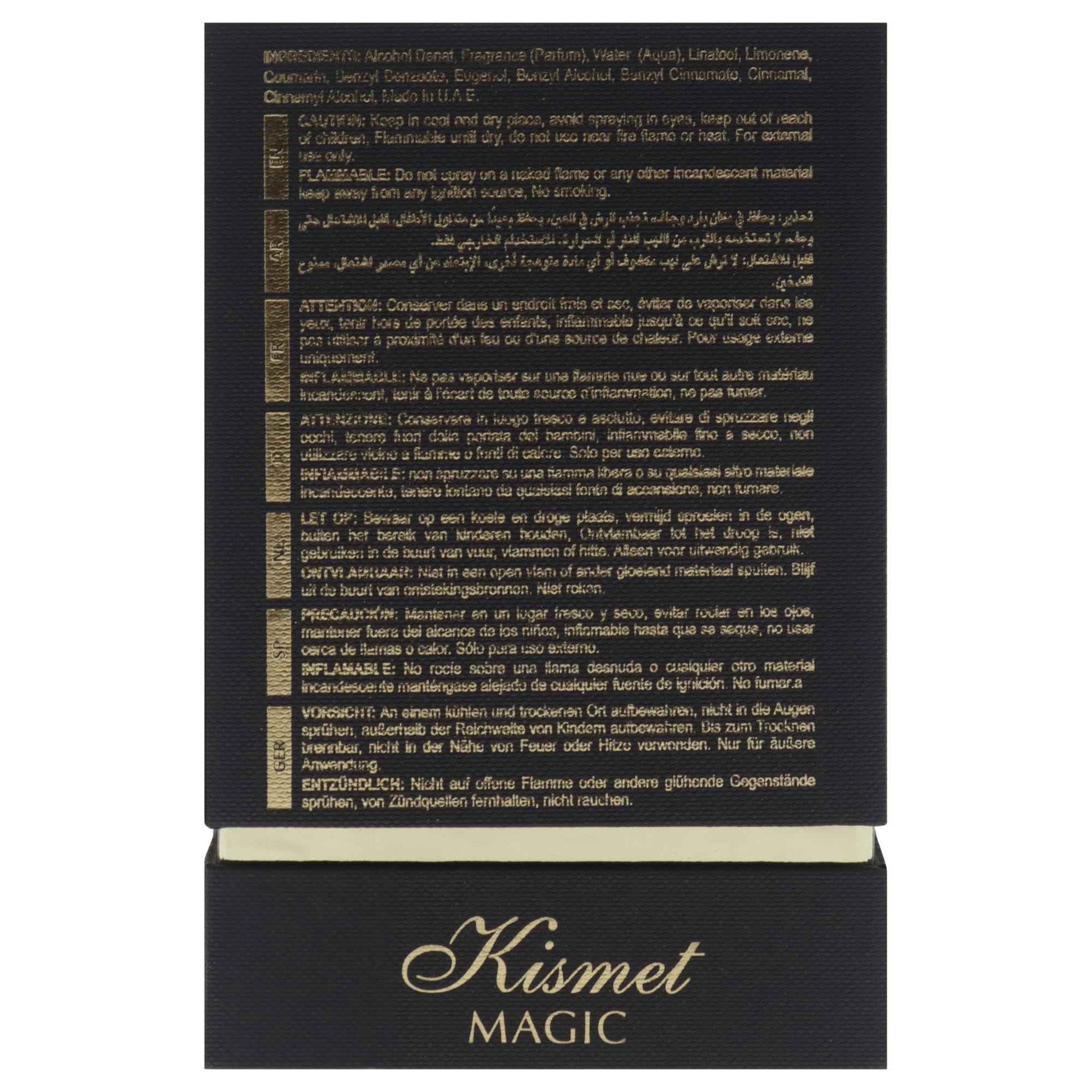Kismet Magic by Maison Alhambra for Men - 3.4 oz EDP Spray