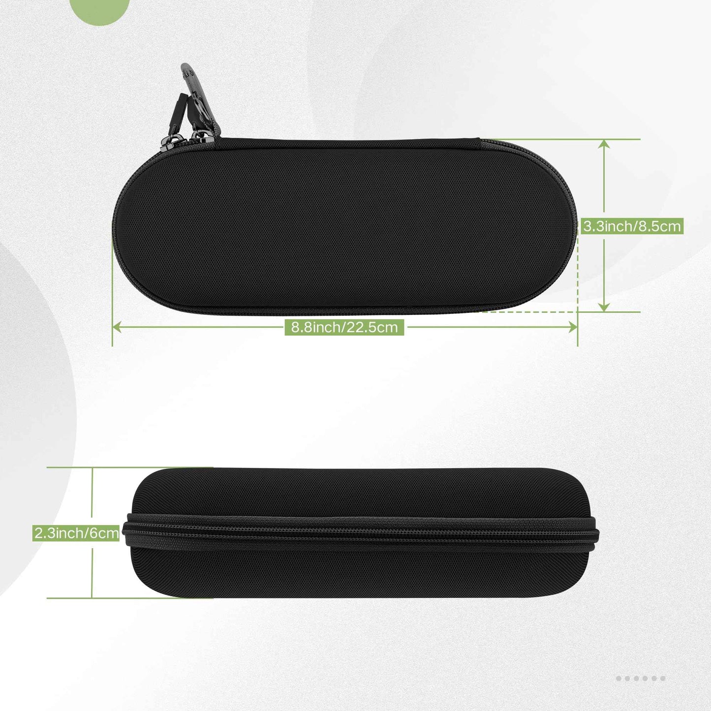 Gelozid Electric Toothbrush Travel Case Carrying Bag,Mesh Pocket for Accessories and Soft Lining inside the Case for Protection,Toothbrush Storage Bag Holder,Perfect for Travel and Daily Use (Black)