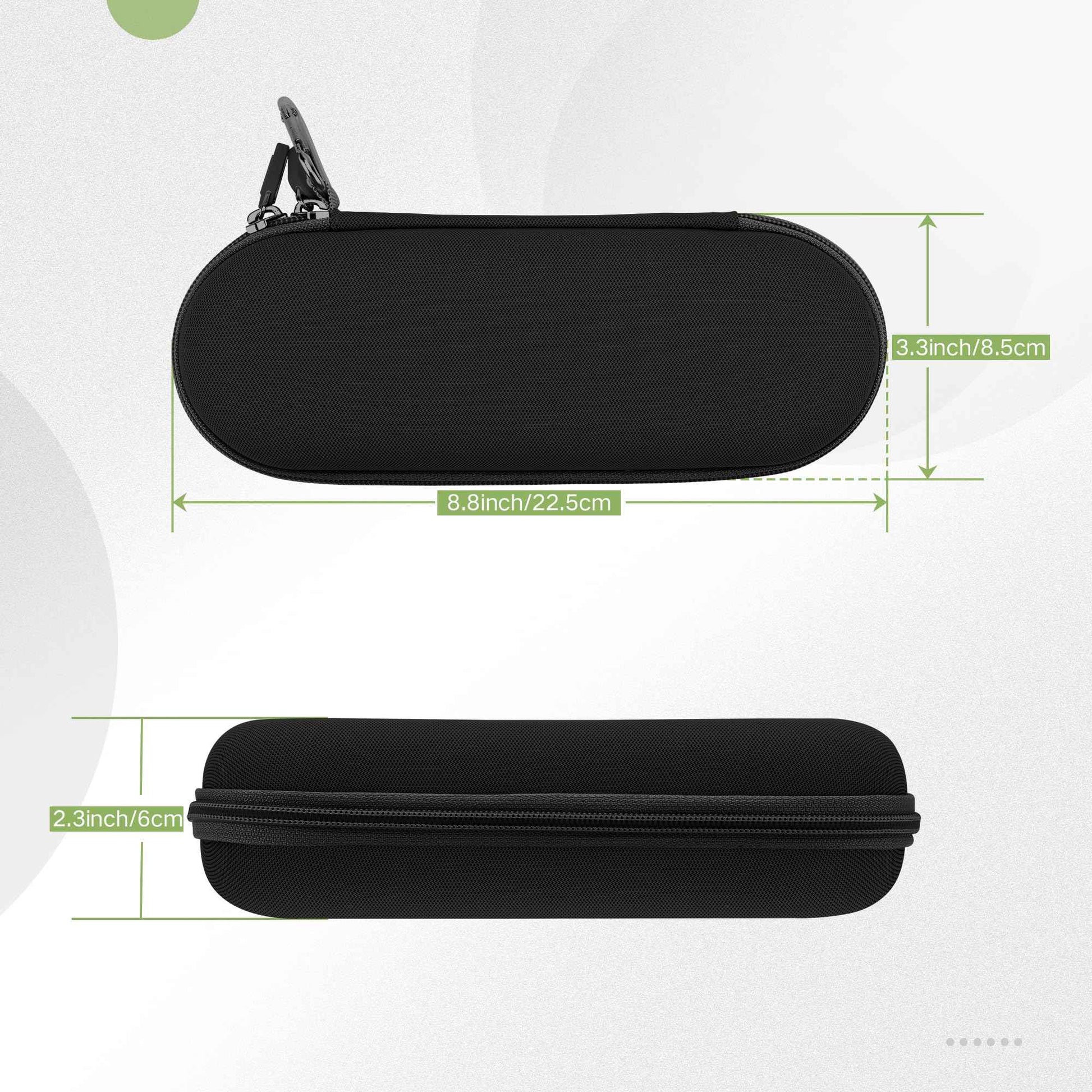 Gelozid Electric Toothbrush Travel Case Carrying Bag,Mesh Pocket for Accessories and Soft Lining inside the Case for Protection,Toothbrush Storage Bag Holder,Perfect for Travel and Daily Use (Black)