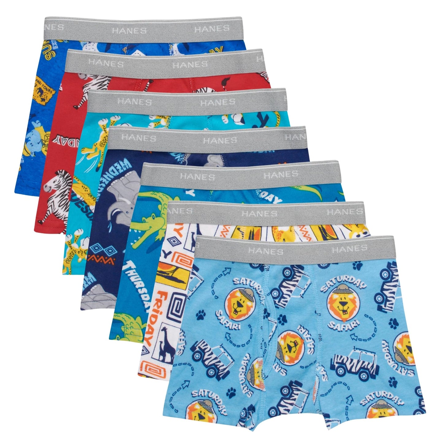 Hanes Boys And Toddler Underwear, Comfort Flex Comfortsoft Briefs, Multiple Packs Available Boxer, Days Of Week Assorted - 7 Pack, 2-3T US