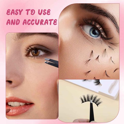 64Pcs Slanted Lash Tweezer for Women Men, Professional Stainless Steel Tweezers High Precision Tweezers Bulk for Ingrown Hair Removal Eyelash Extension Plucking Blackhead