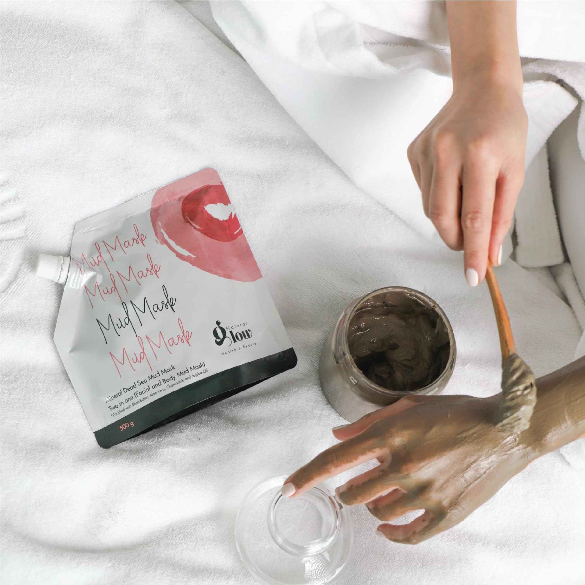 Natural Glow Health & Beauty Pure Dead Sea Facial Mud Mask for Face and Body (500g) | Removes Dead Skin, Dirt & Toxins | Reduces Pores | For Men and Women