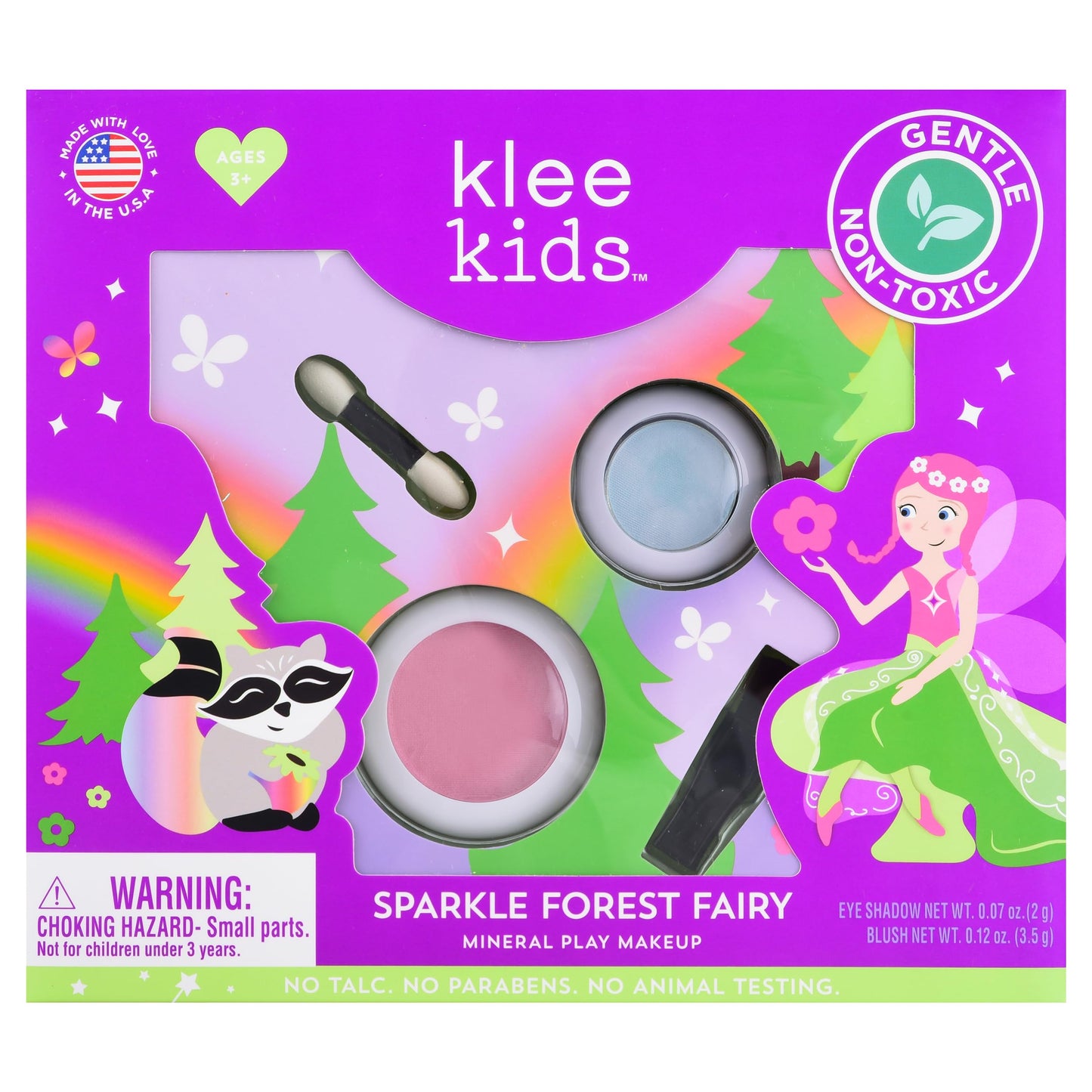 Luna Star Klee Kids Mini Play Makeup Kit. Gentle and Non-Toxic. Kid-Friendly. Made in USA. (Sparkle Forest Fairy)