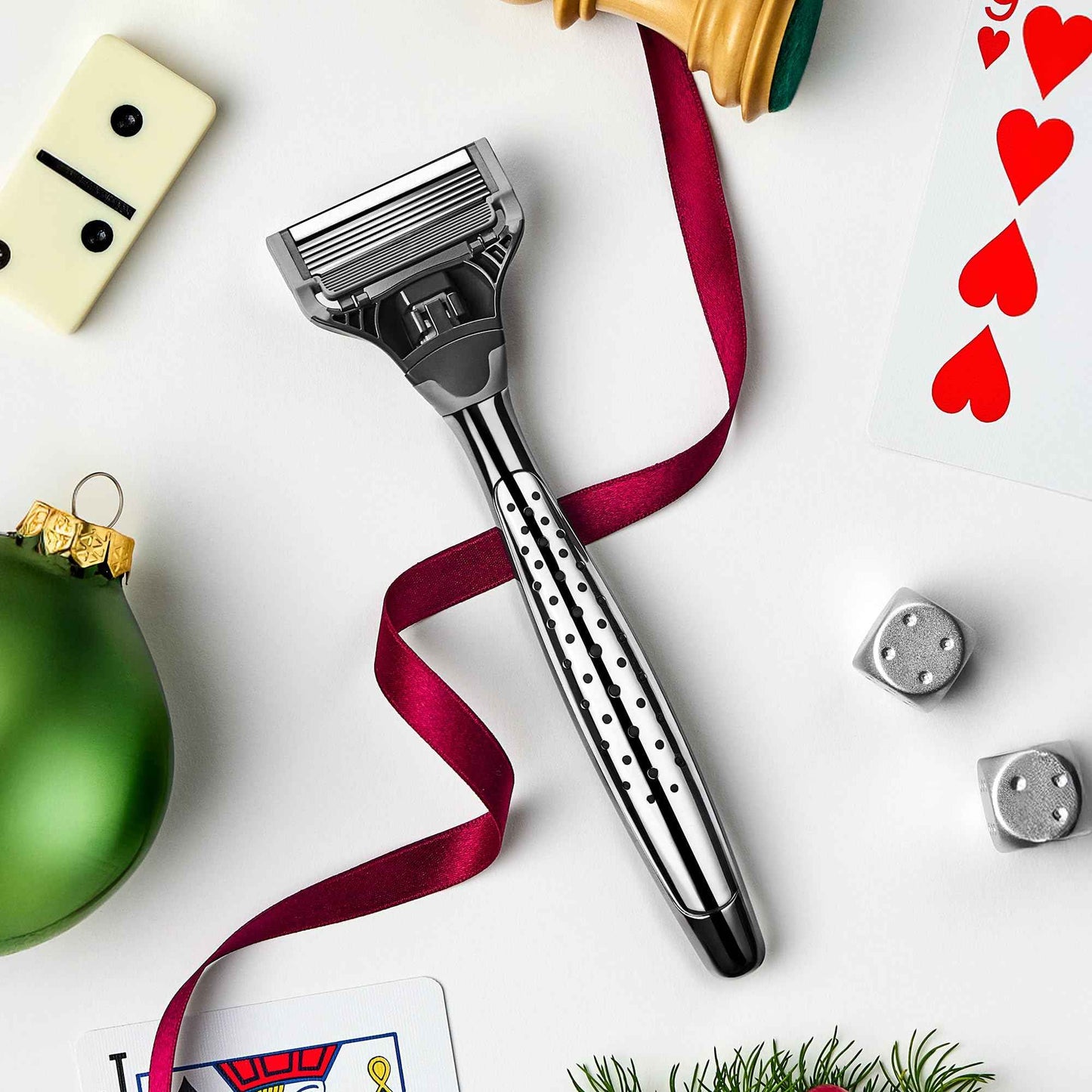 Harry's Shaving Gift Set for Men - 1 Razor Handle (Craft Edition), 3 Original Razor Blade Refills, Foaming Shave Gel & Travel Blade Cover - German Engineered