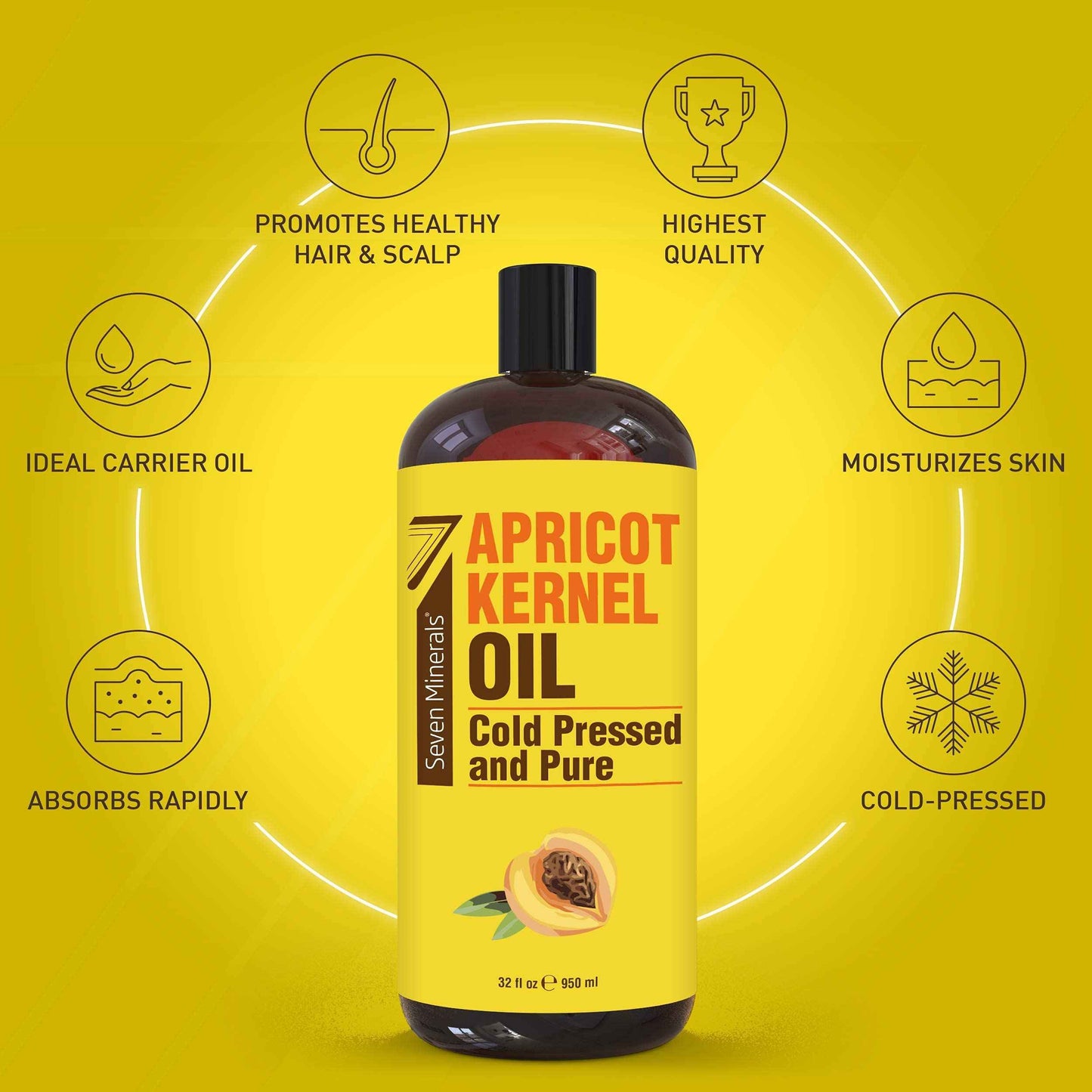 Seven Minerals Pure Sweet Almond Oil & Pure Apricot Kernel Oil