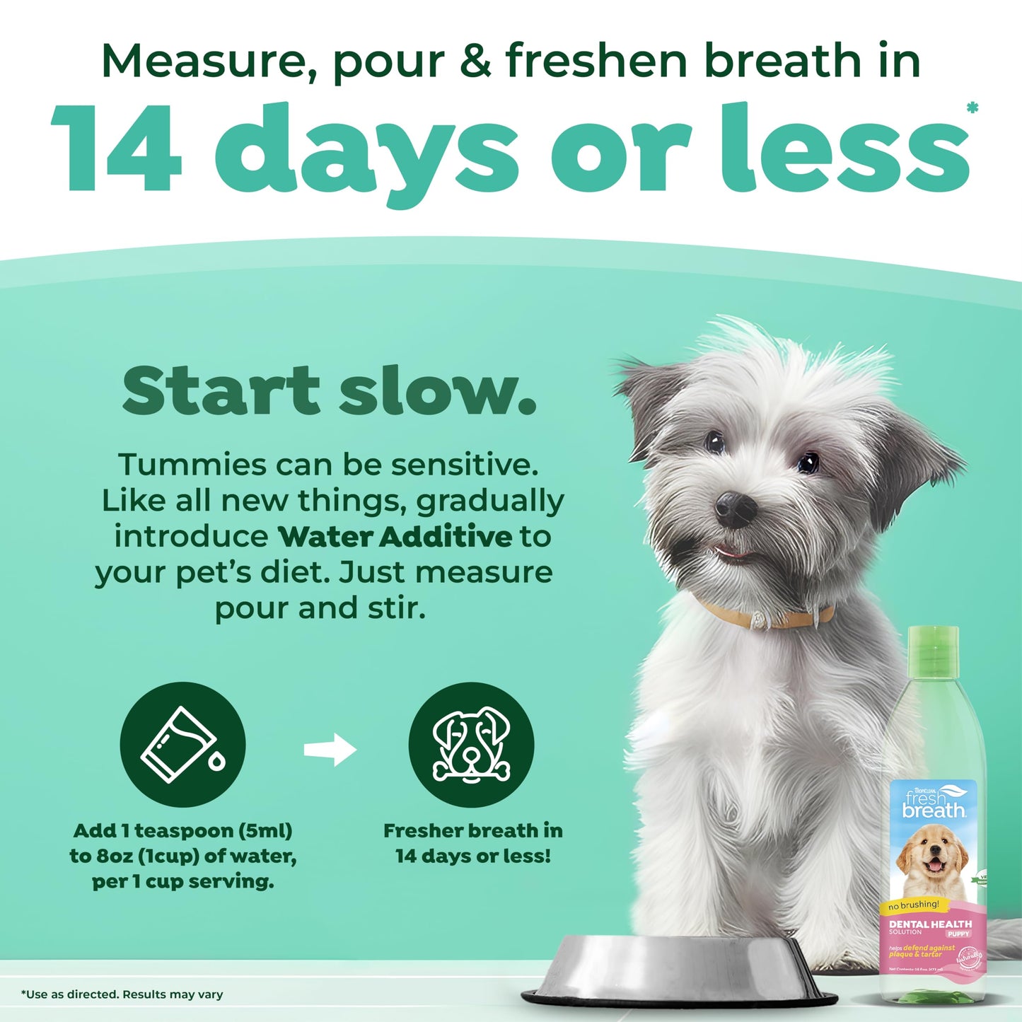 TropiClean Fresh Breath for Puppy Breath | Breath Freshener | Puppy Dental Care Made Easy | Puppy Mouthwash | Made in the USA | 16 oz.