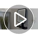 LED Fogless Shower Mirror with Heated Anti-Fog & Digital Clock