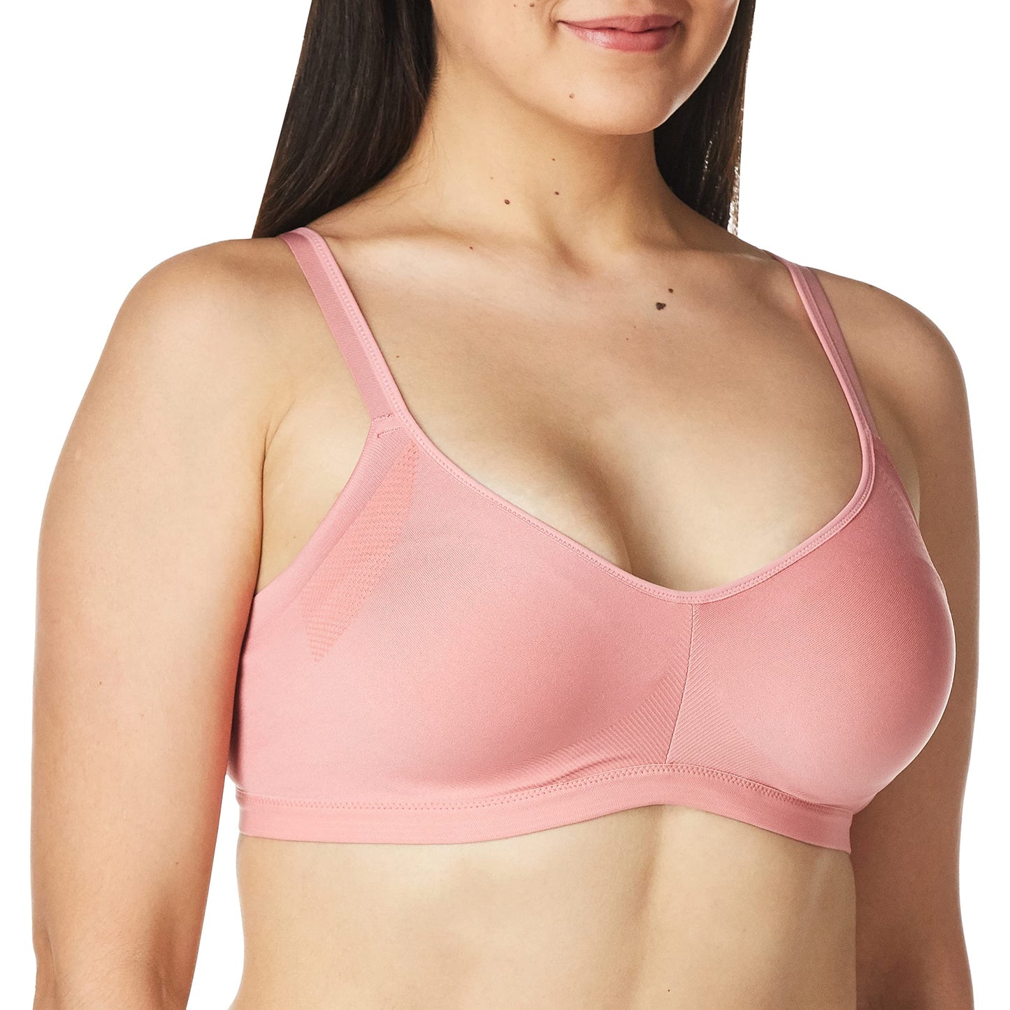 Warner's Women's Easy Does It Underarm-Smoothing with Seamless Stretch Wireless Lightly Lined Comfort Bra Rm3911a, BRANDIED Apricot, X-Small