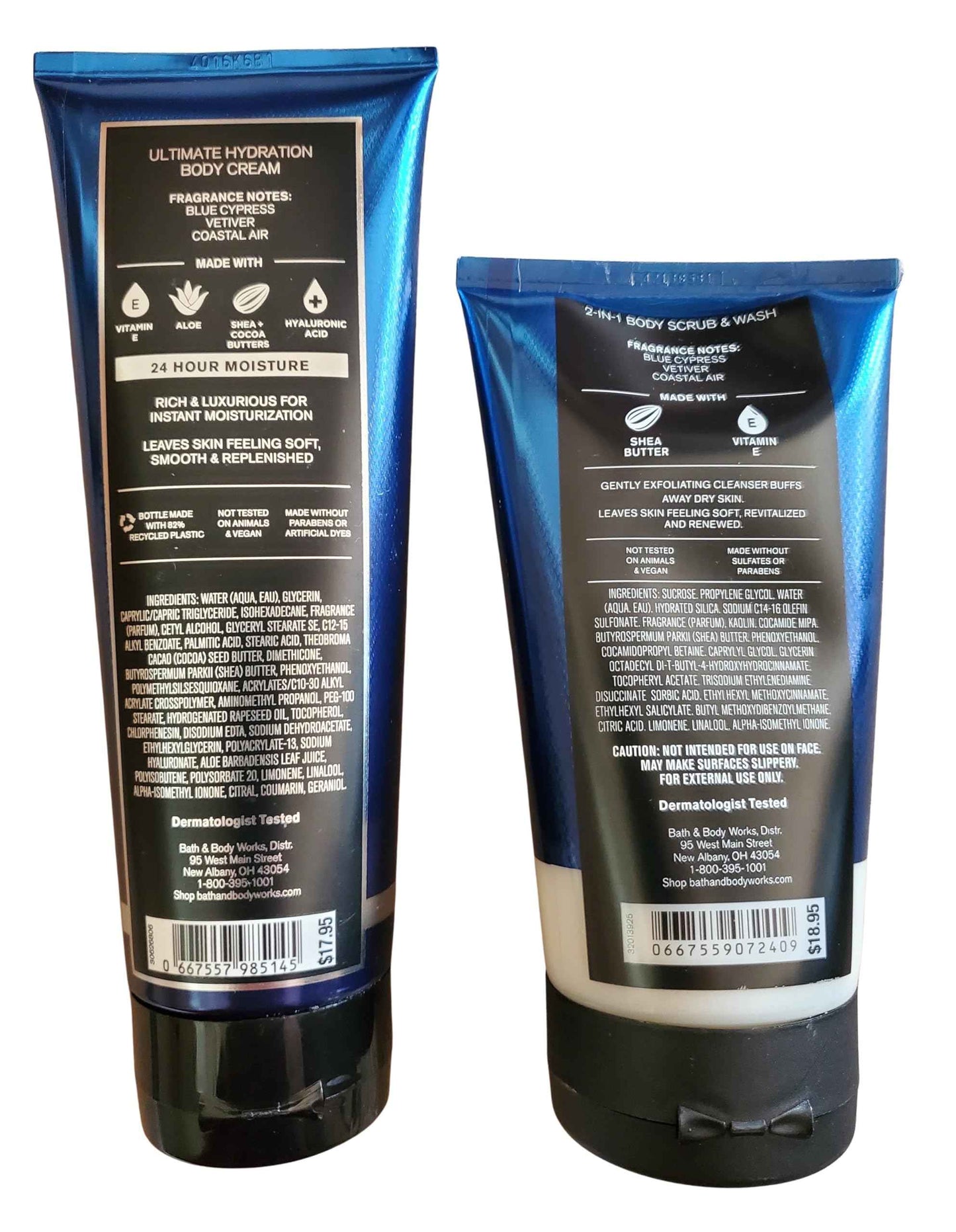 Bath and Body Works Men's Ocean Ultimate Hydration Body Cream and Body Scrub