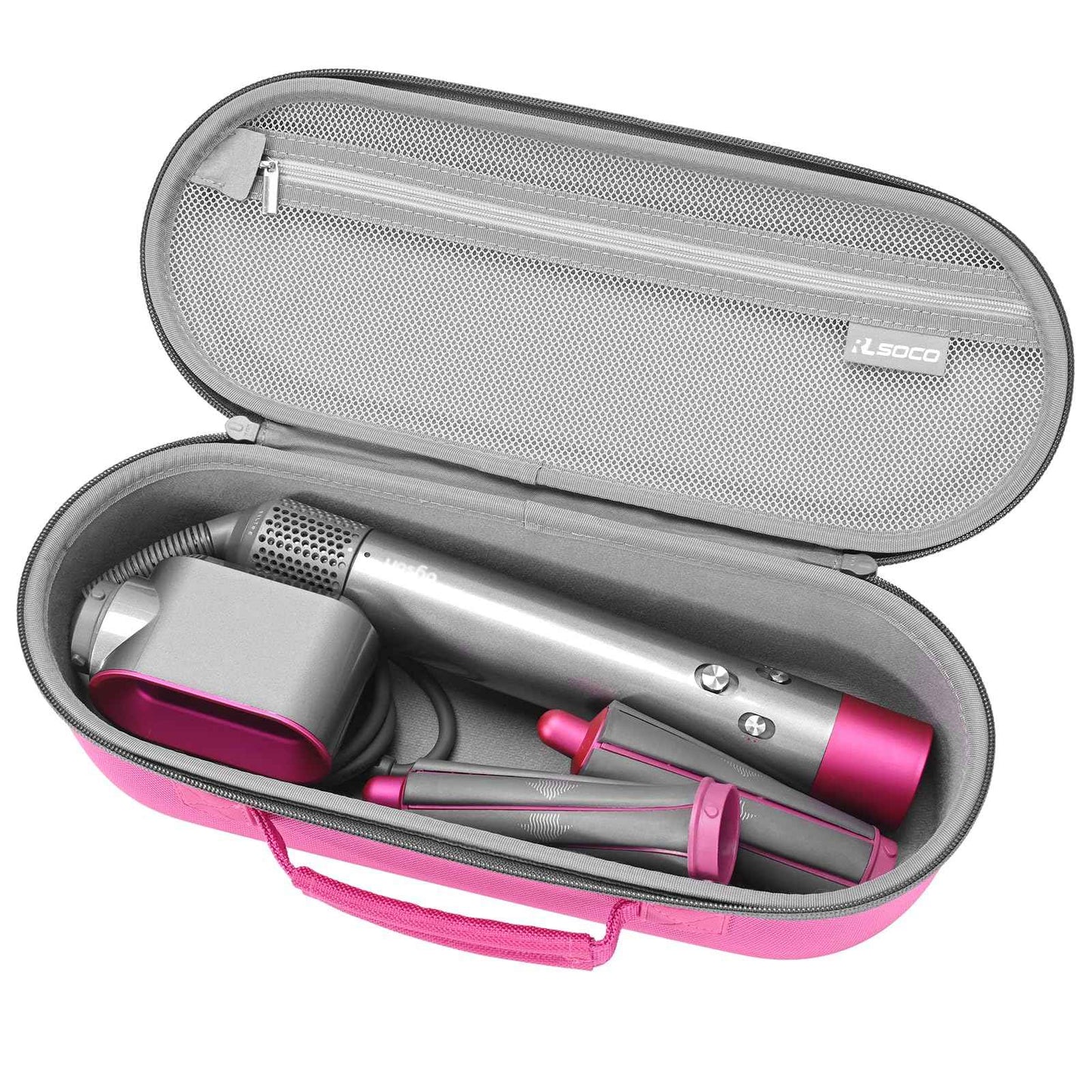 RLSOCO Travel Case for Dyson Supersonic/Supersonic Nural Hair Dryer & Dyson Airwrap, Storage Hair Dryer/Airwrap Only for easy travelling - Pink