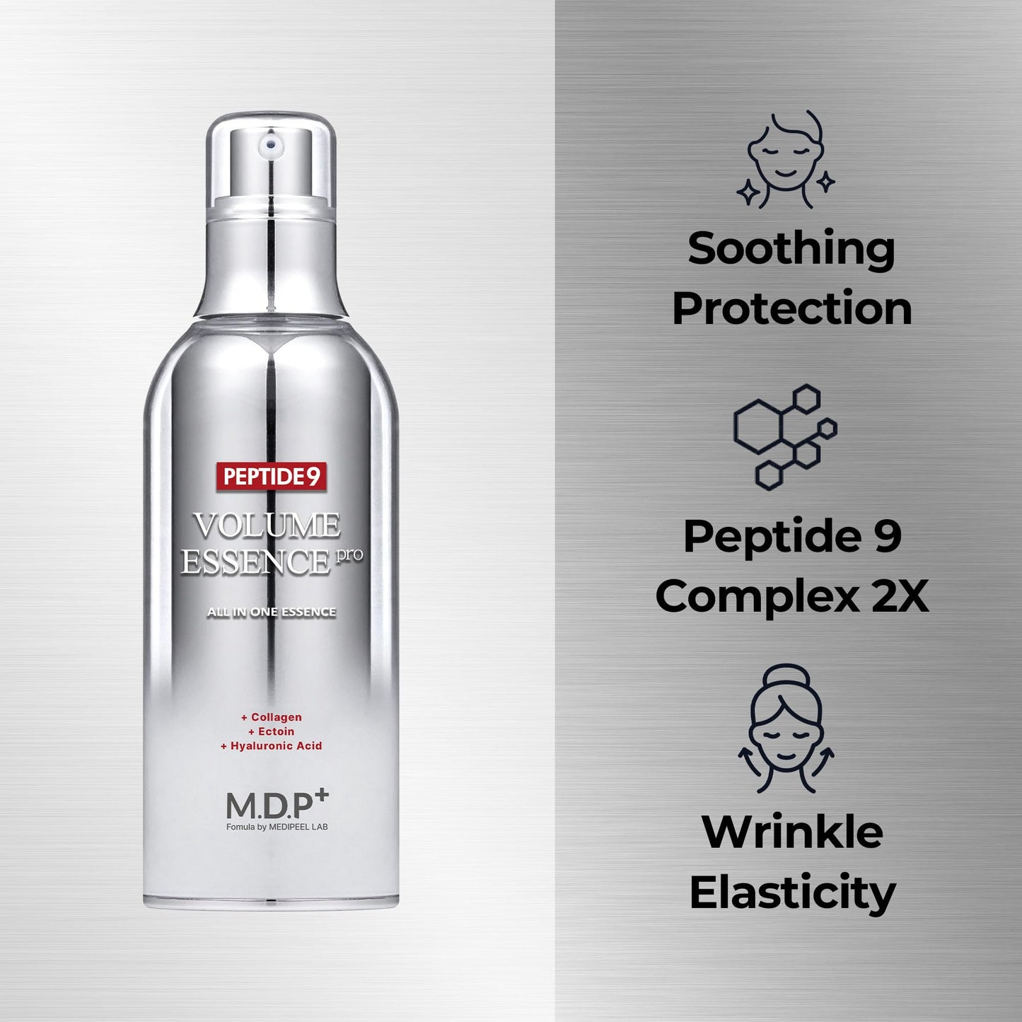 MDP PEPTIDE 9 ALL IN ONE ESSENCE PRO | 3.38fl.oz/100ml, Aging Solution, Hydration, Moisturizing, Glow Skin, Skin Elasticity, Sales available except for California