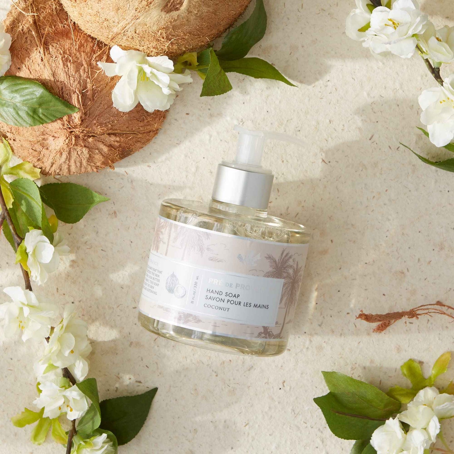 Pre de Provence Collection Liquid Hand Soap, Sooths & Softens while Cleansing, Enriched with Shea Butter, Vitamin E & Glycerin, Soft & Soothing, 11 fl oz, Coconut