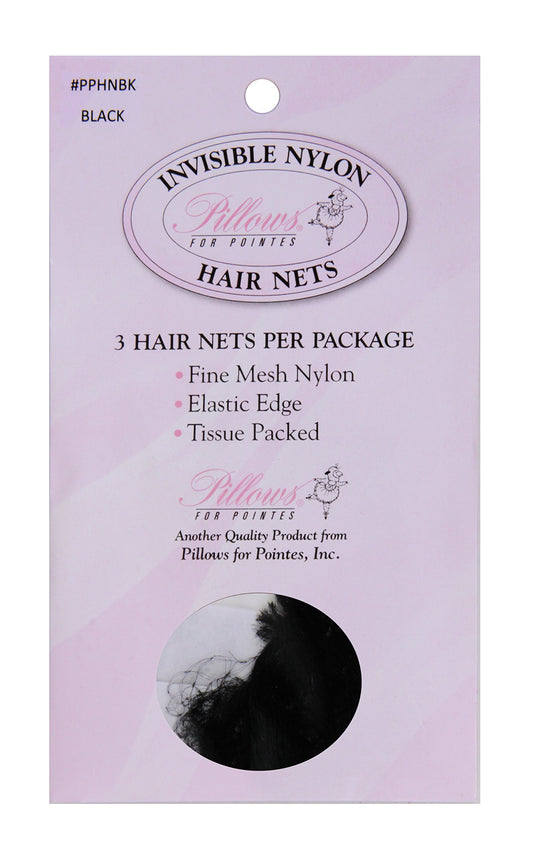 3 hair nets per package by Pillows (Black)