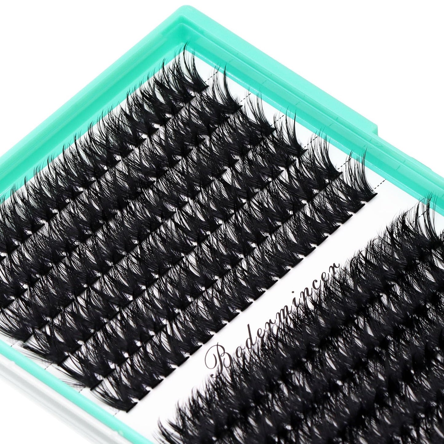 Bodermincer Black/Colored Cluster Lashes 240pcs 20D/40D DIY Eyelash Extension D Curl Long Individual Lashes Mixed Tray Faux Mink Lash Clusters Extensions 8-22mm (60D-12MM)