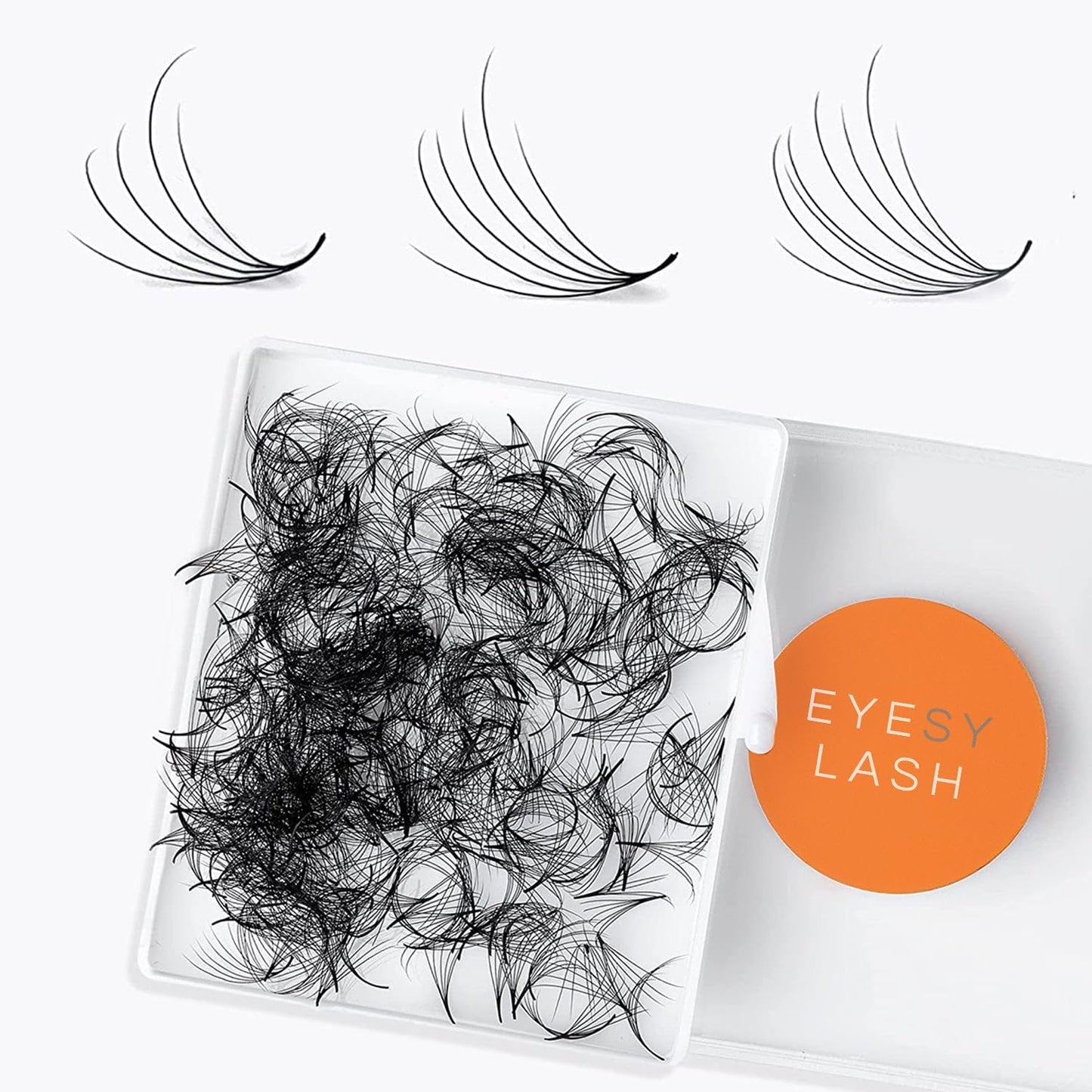 Eyesy Lash 500 Camellia Lash Extensions | 5D 0.07 Size 12-14-16mm Curl D | American Volume Lash Multiple Lengths Eyesy Eyelash Extension Pestanas Pelo A Pelo Create Depth, Textured, Layered Effect