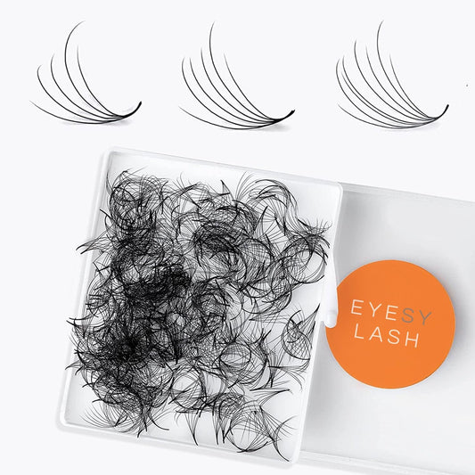 Eyesy Lash 500 Camellia Lash Extensions | 5D 0.07 Size 12-14-16mm Curl D | American Volume Lash Multiple Lengths Eyesy Eyelash Extension Pestanas Pelo A Pelo Create Depth, Textured, Layered Effect