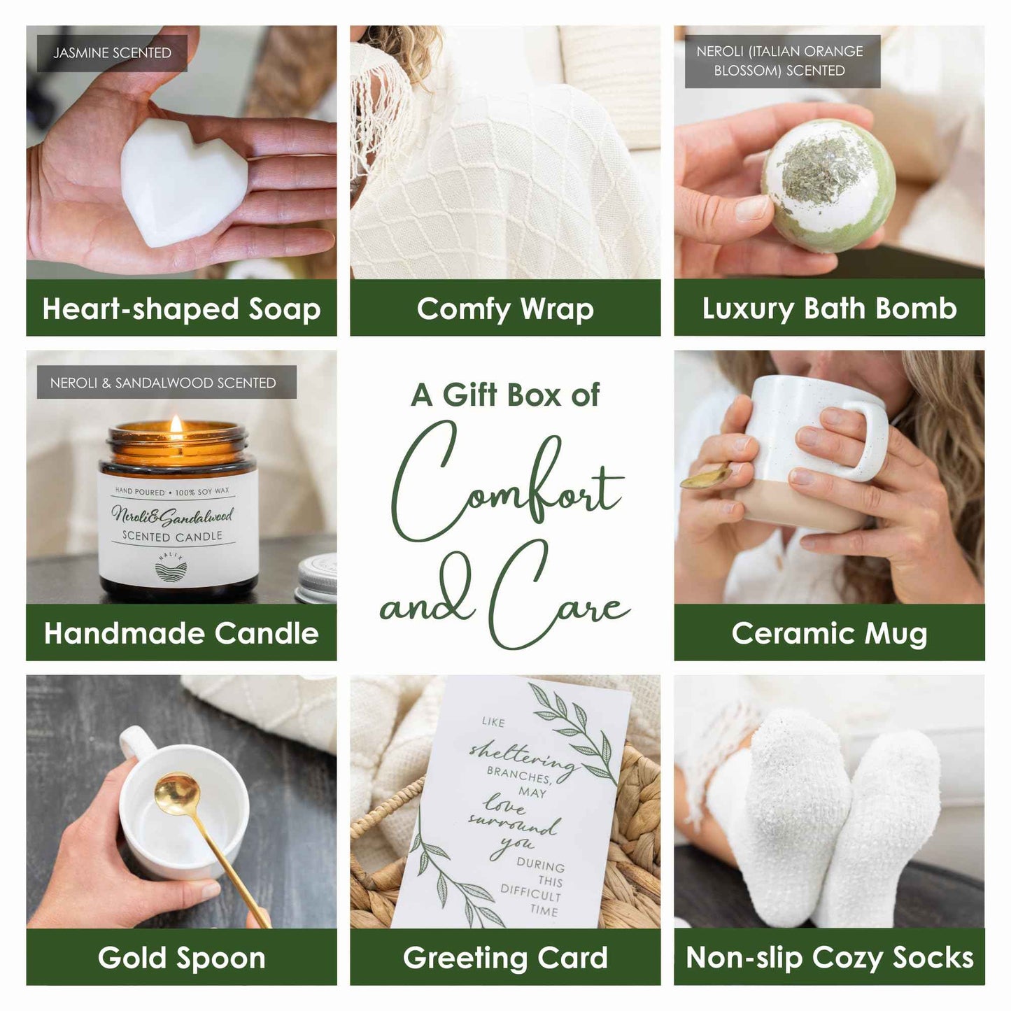 Sympathy Gift Baskets for Women – 8 Thoughtful & Cozy Items (Blanket and Candle Gift Set with Mug, Socks & More) – Sympathy Gifts for Loss of Loved One, Get Well, or Self Care Gifts for Women