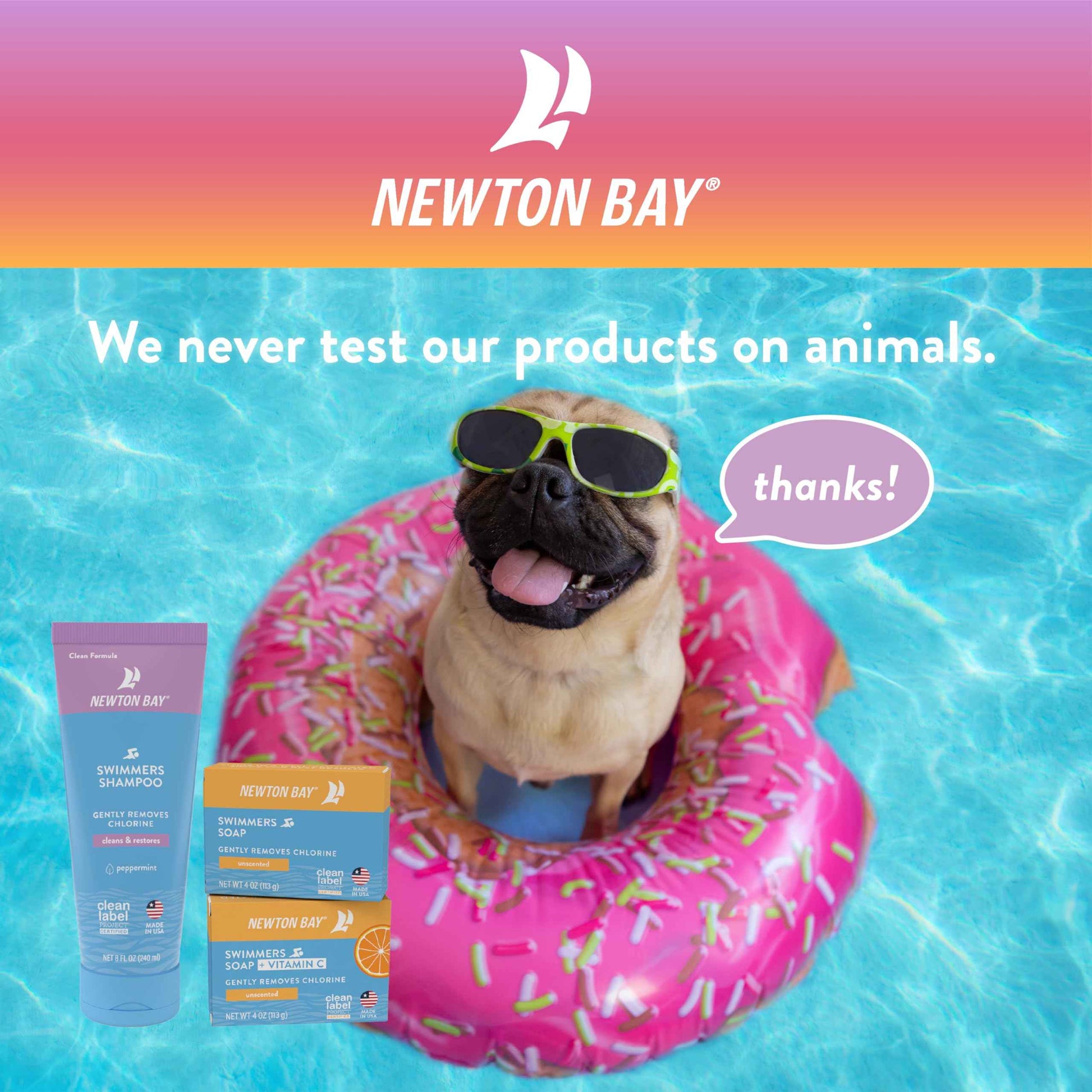 Newton Bay Swimmers Soap + Vitamin C | All Natural Body and Face Wash Soap Bar | Neutralizes and Washes Away Chlorine After Swimming | Revitalizes Sensitive Skin | 5-Pack of 4 Ounce Soap Bars