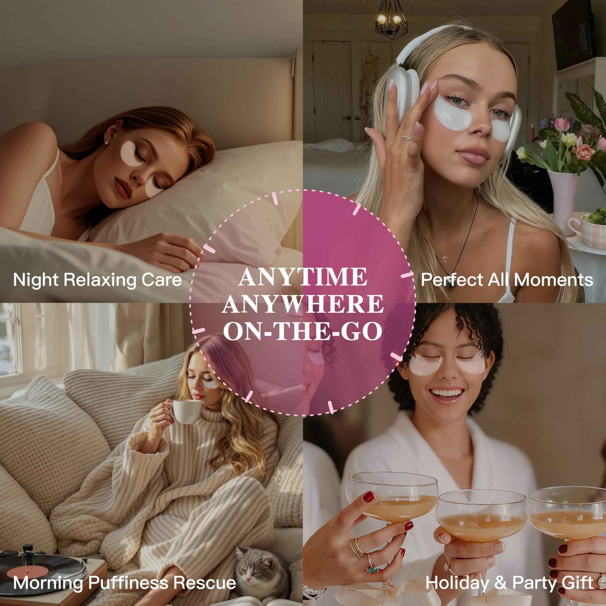 ICIKOL Under Eye Patches with Collagen, Eye Patches for Puffy Eyes and Dark Circles, Glowing - Deep Hydrating Hydrogel Eye Mask for Wrinkles, Fine Lines, Korean Skin Care for Women, 30 Pairs (White)