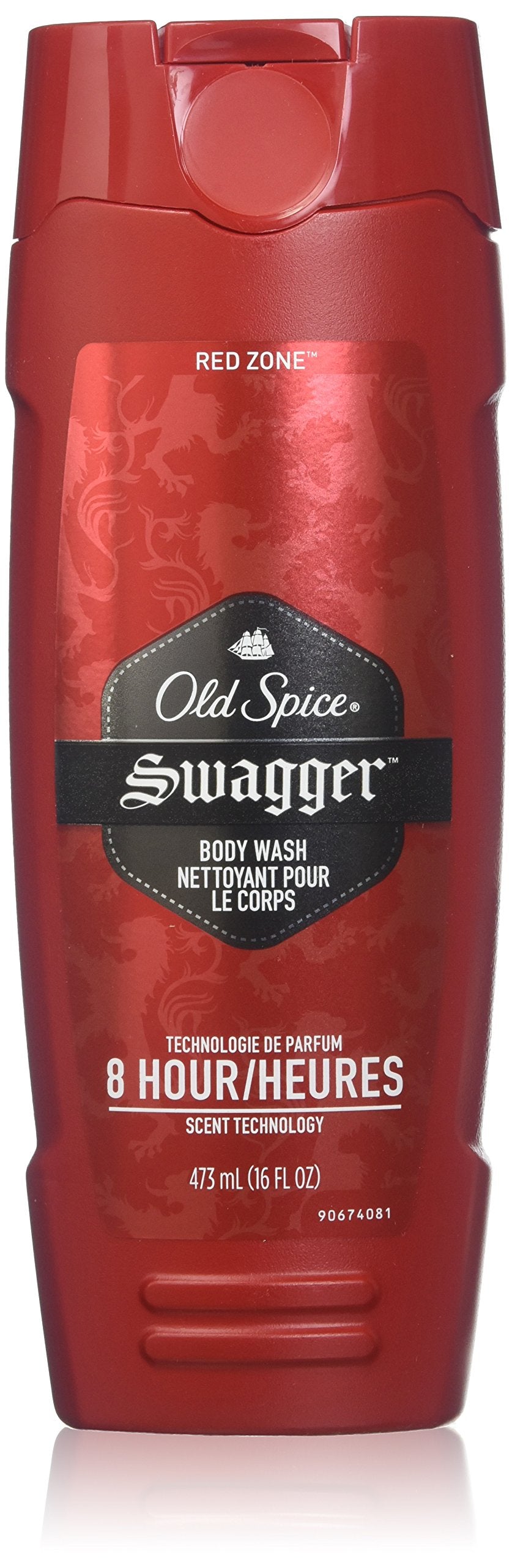 Old Spice Body Wash Red Zone, Swagger, 16-Ounce Bottle, 6 Count (Pack of 6)