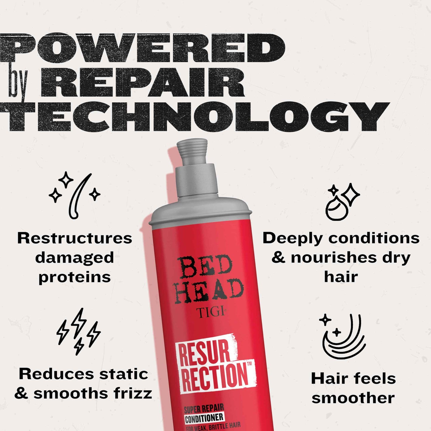 TIGI Bed Head RESURRECTION REPAIR CONDITIONER FOR DAMAGED HAIR 20.29 fl oz