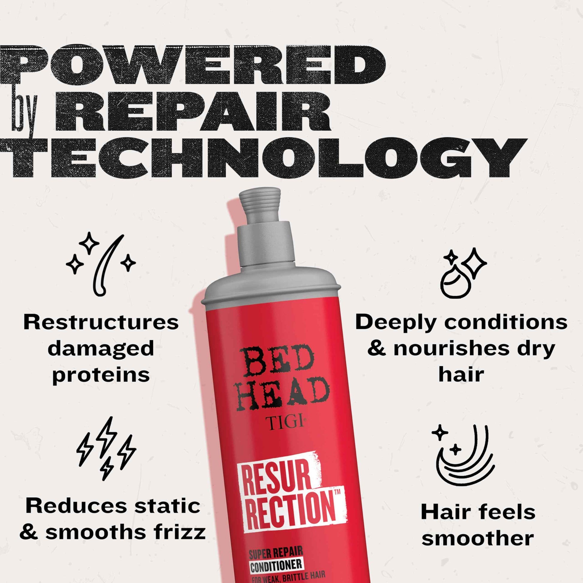 TIGI Bed Head RESURRECTION REPAIR CONDITIONER FOR DAMAGED HAIR 20.29 fl oz