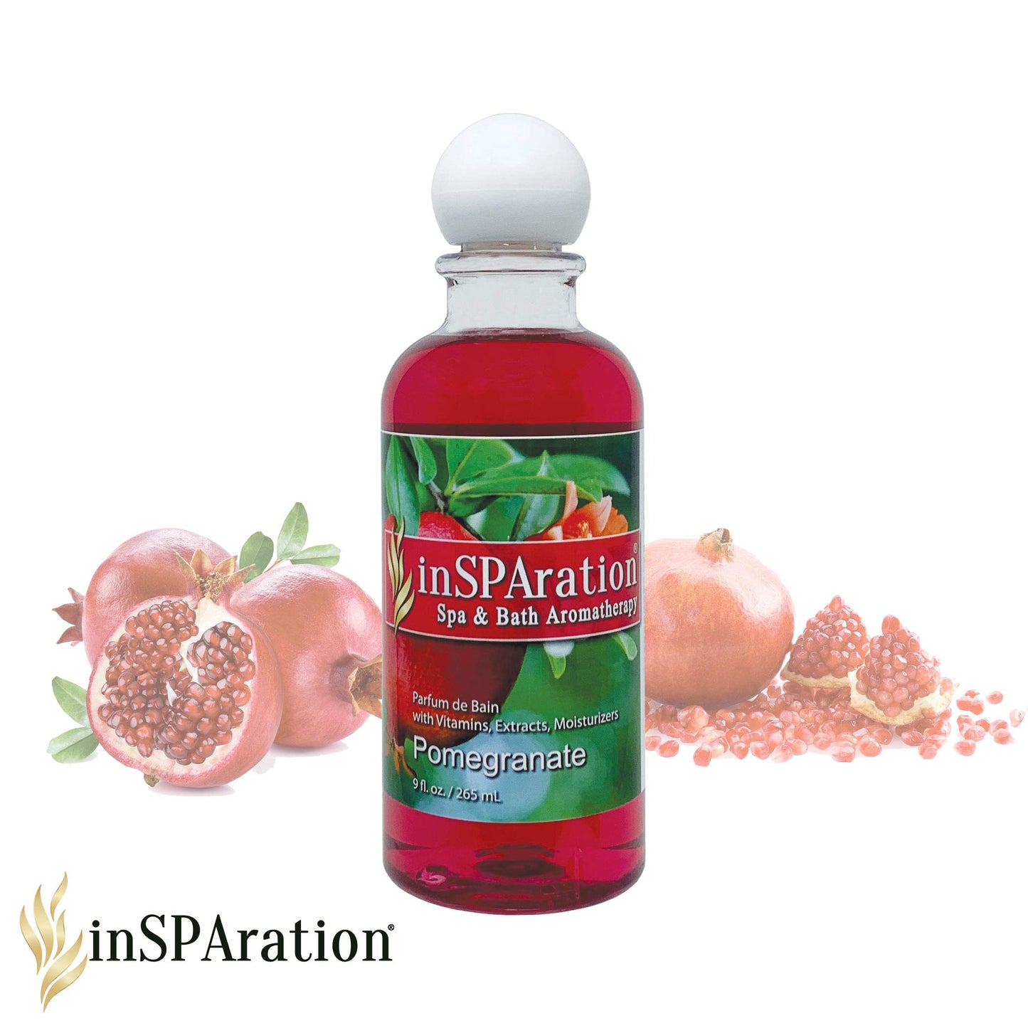 inSPAration Spa and Bath Aromatherapy 374X Spa Liquid, 9-Ounce, Pomegranate