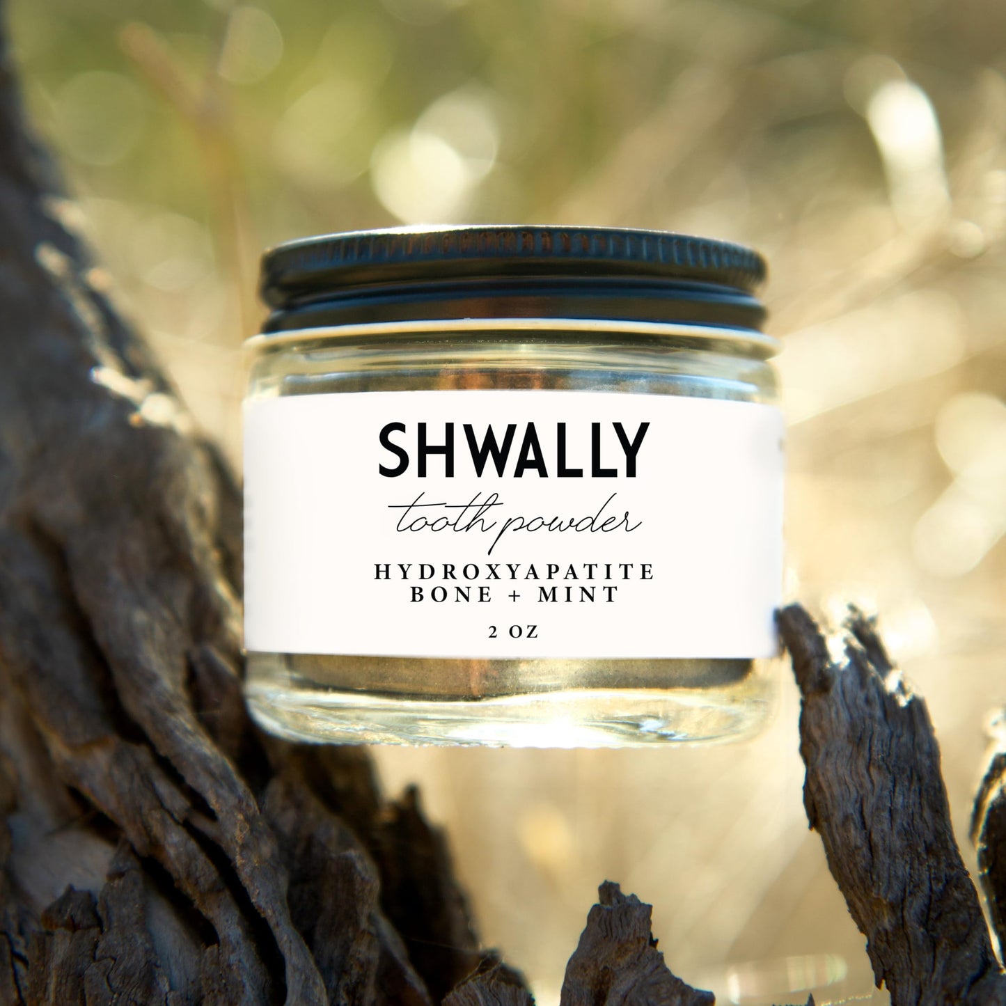 Shwally Magical Tooth Powder W/Hydroxyapatite Cattle Bone & Fluoride Free Amish Eggshell + Organic Peppermint - 100% Fluoride Free ReMineralizing, Whitening & Polishing Powder 400+ Brushings (4 Oz)