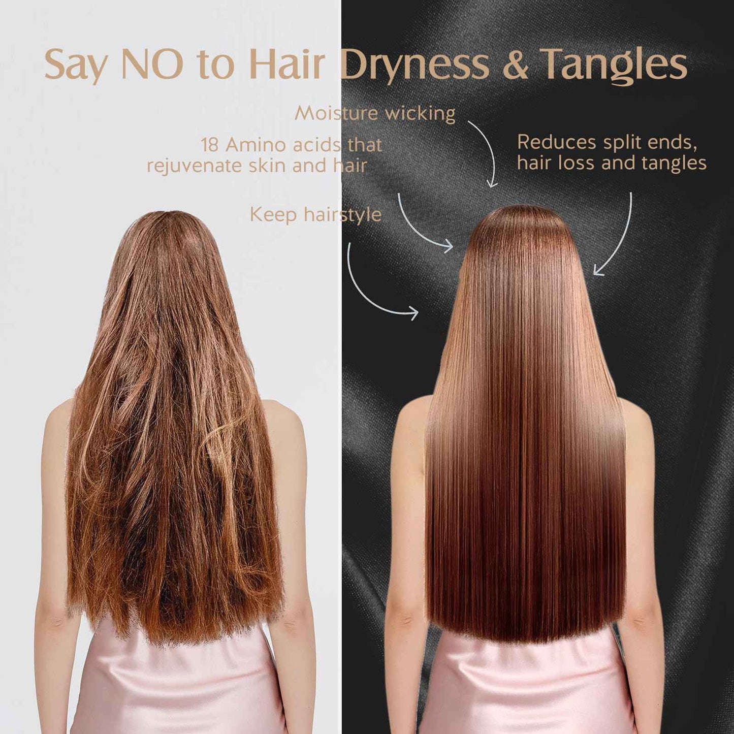 YFONG Double Layered 100% Silk Bonnet for Sleeping Women, 22 Momme Pure Mulberry Silk Sleep Shower Cap with Adjustable Elastic Band Stay On Head，Reduce Frizz, Keep Hairstyle, Black, L