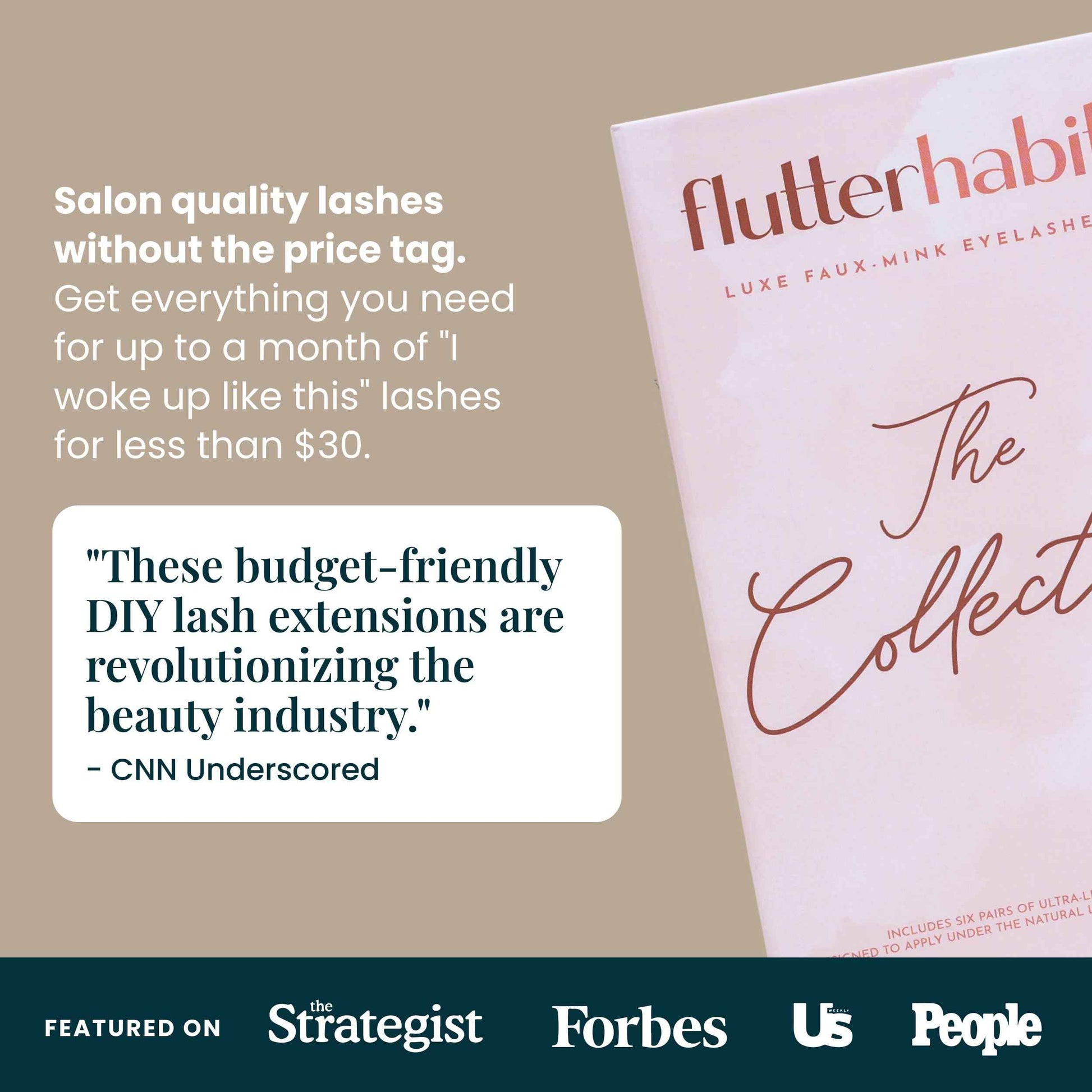 FlutterHabit Classic Collection Box, DIY Lash Extensions, Lash Clusters Kit, Up to 10 Day Wear, Natural & Classic Lashes, Salon Quality Eyelashes Extensions, 6 Sets of Lashes, No Lash Glue Included