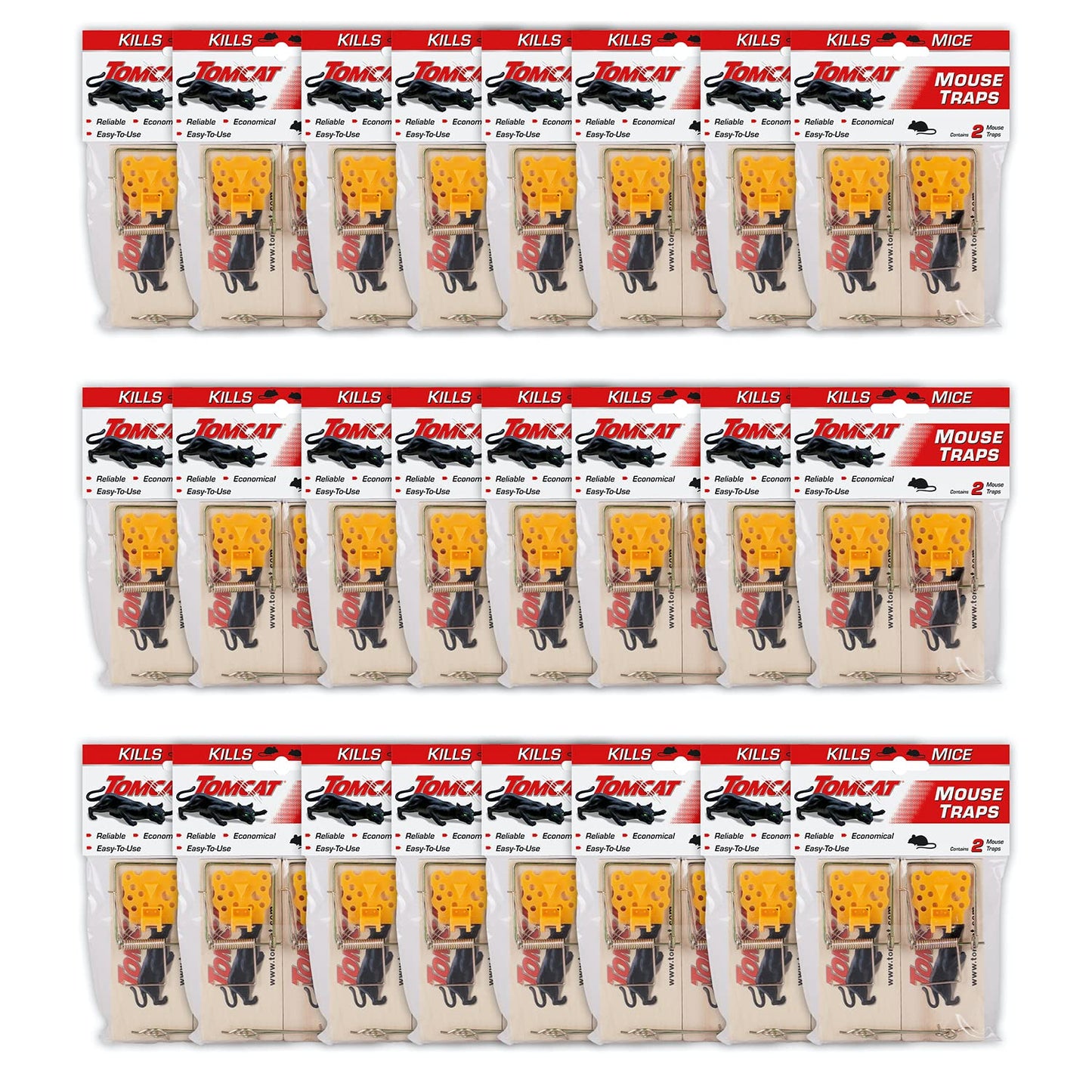 Tomcat Wooden Mouse Traps, 2 Traps/Pack (24-Pack)