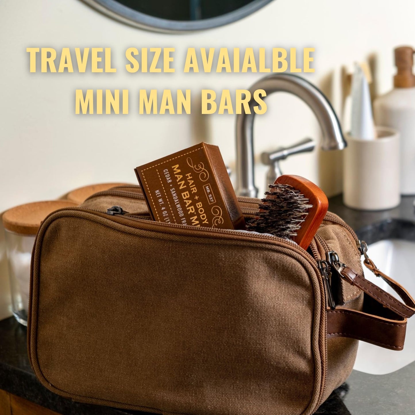 San Francisco Soap Company Man Bar 3-Piece Gift Set featuring all new scents: Midnight Amber, Cardamom & Juniper, Bergamot & Cognac - GREAT GIFT - No Harmful Chemicals - Good for All Skin Types